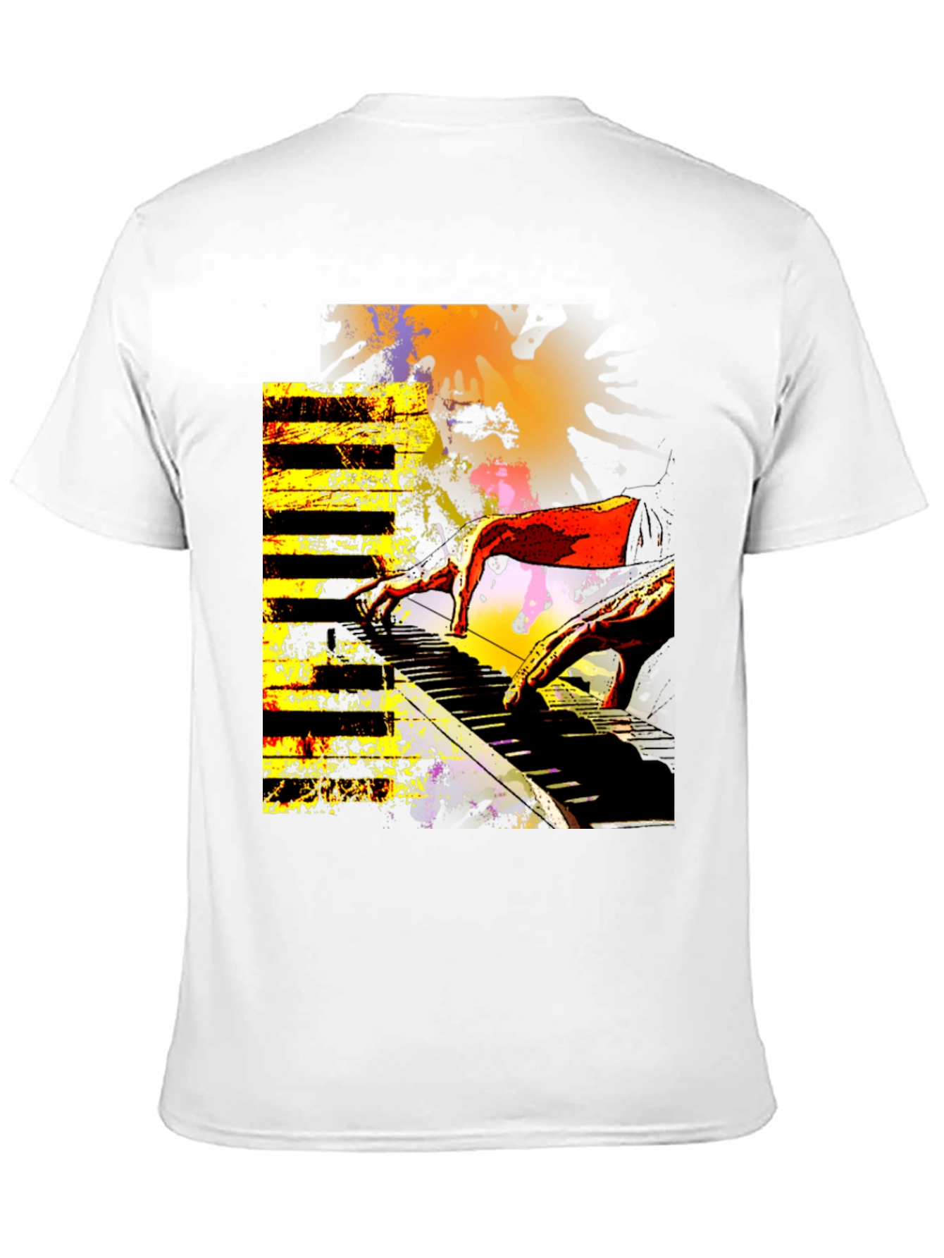 Abstract Piano Keys Graphic T-Shirt