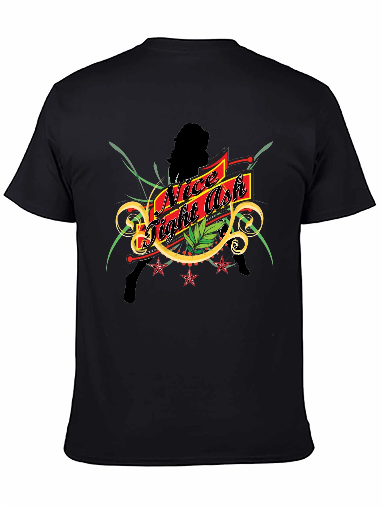 Nice Tight Ash Graphic Tee - Black