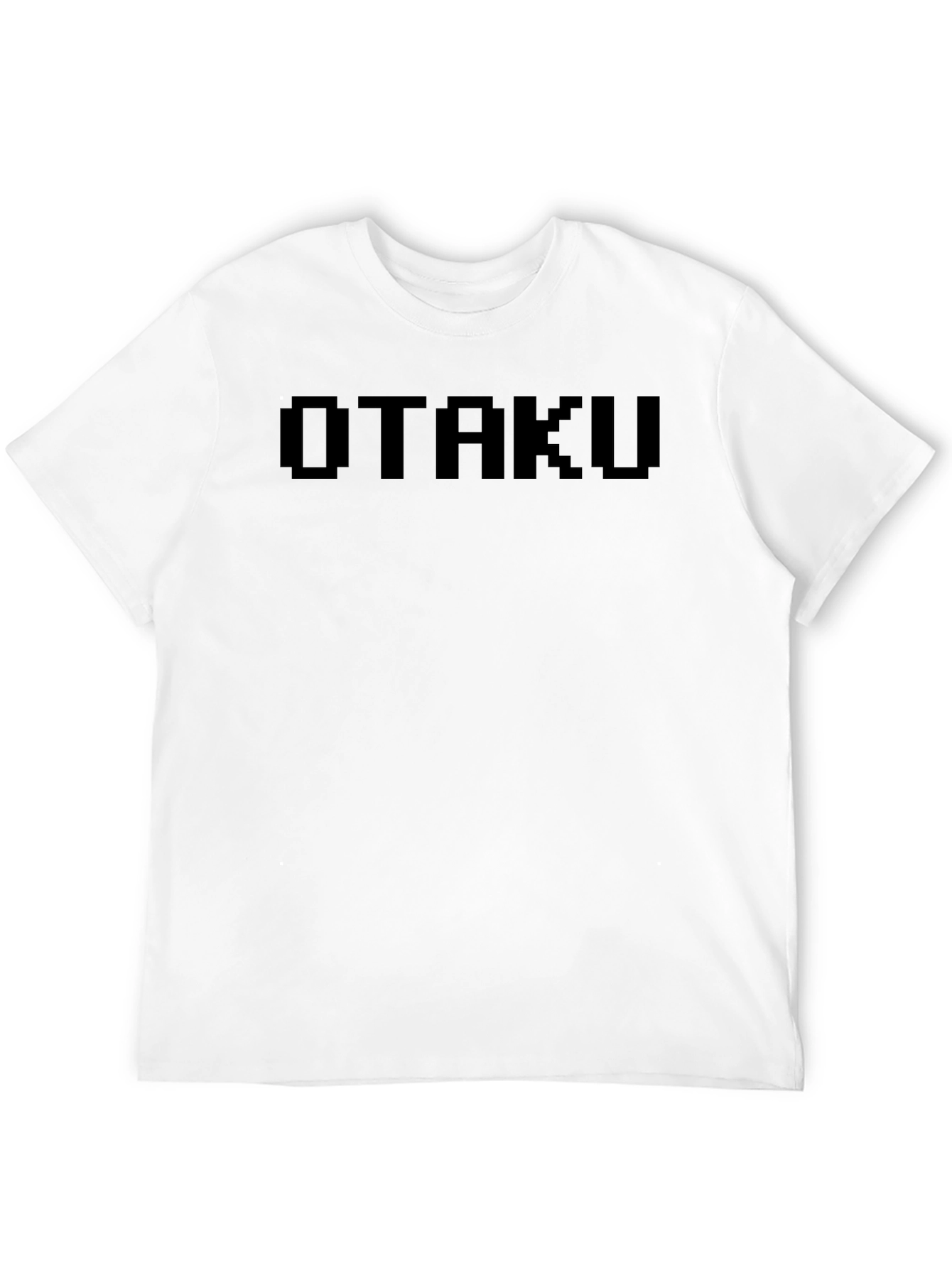 Otaku Pixel Art Style Black T-Shirt