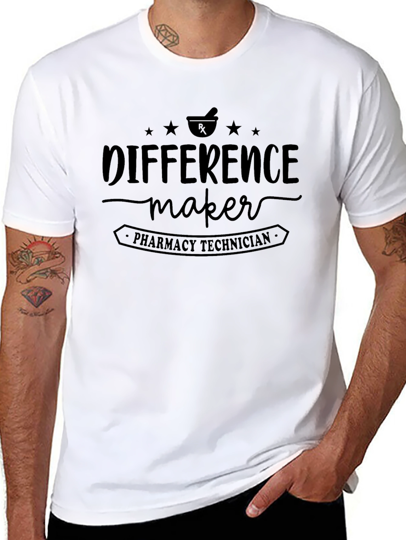 Difference Maker Pharmacy Technician Black T-Shirt