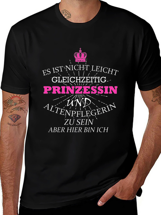 Funny Princess & Nurse T-Shirt - German Text
