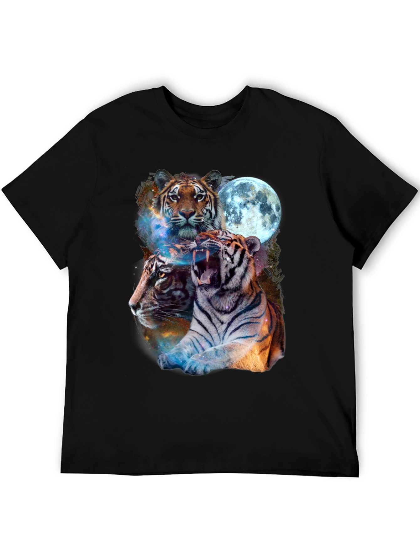 Tiger Moon Graphic Tee - Black