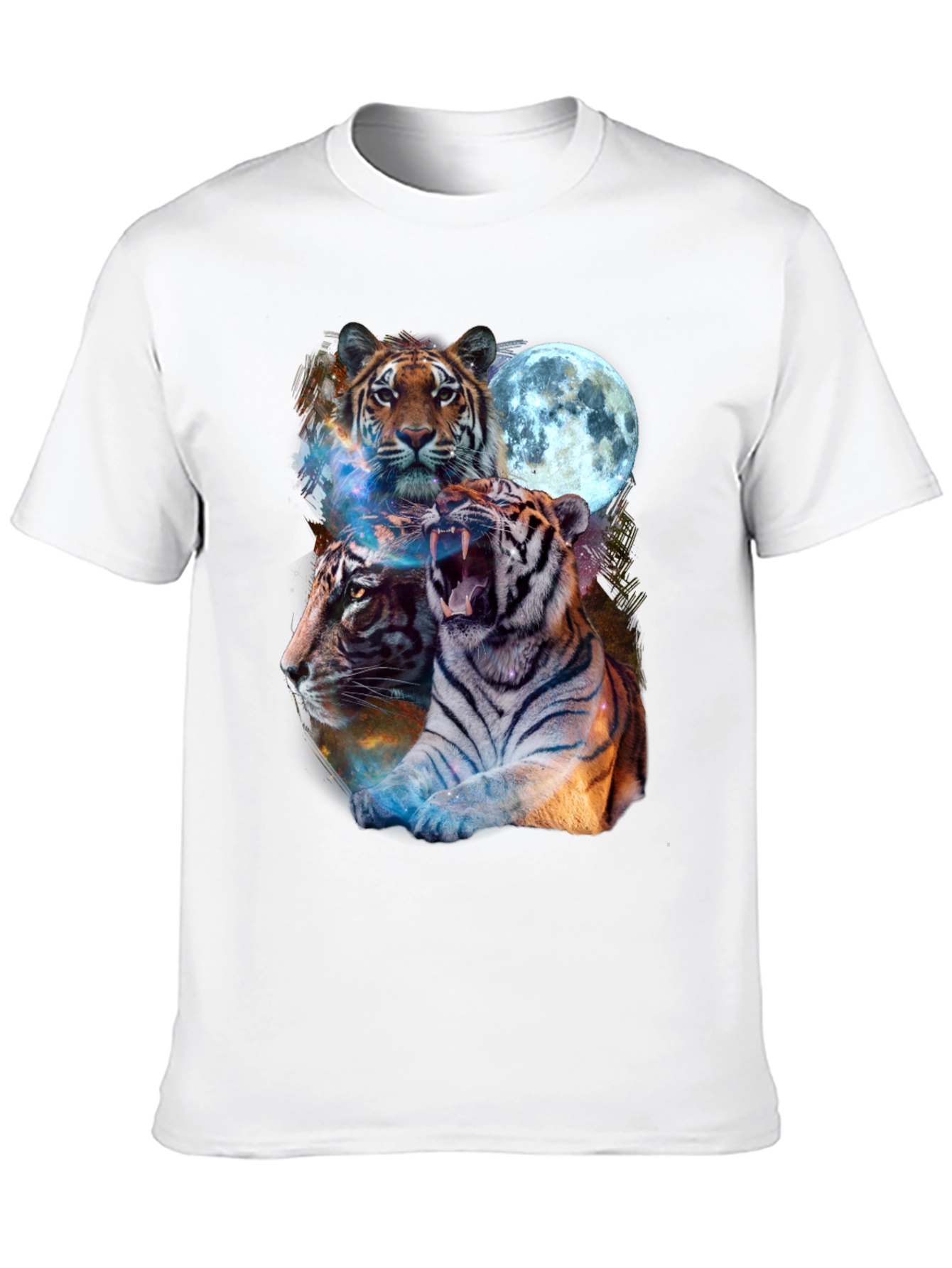 Tiger Moon Graphic Tee - Black