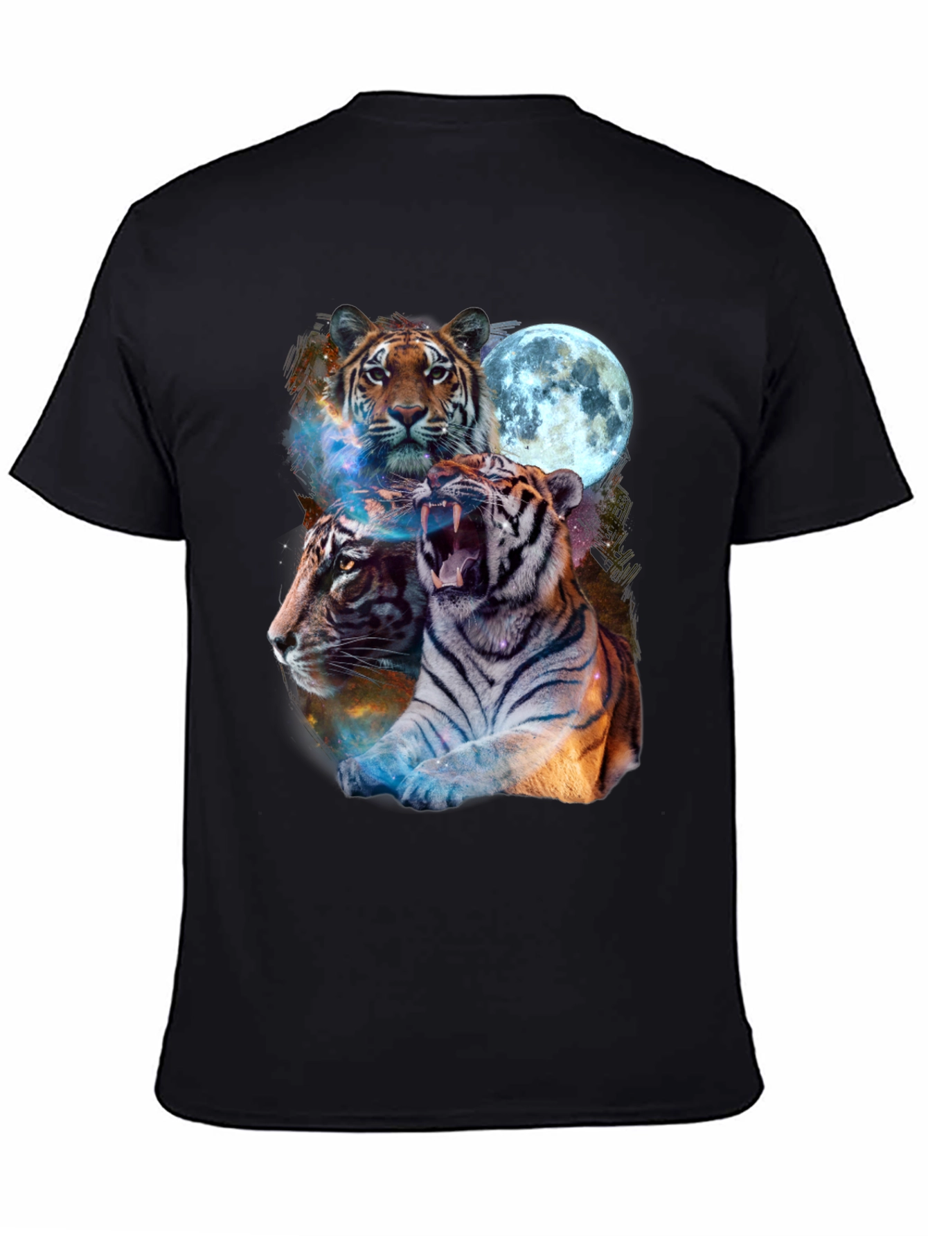 Tiger Moon Graphic Tee - Black