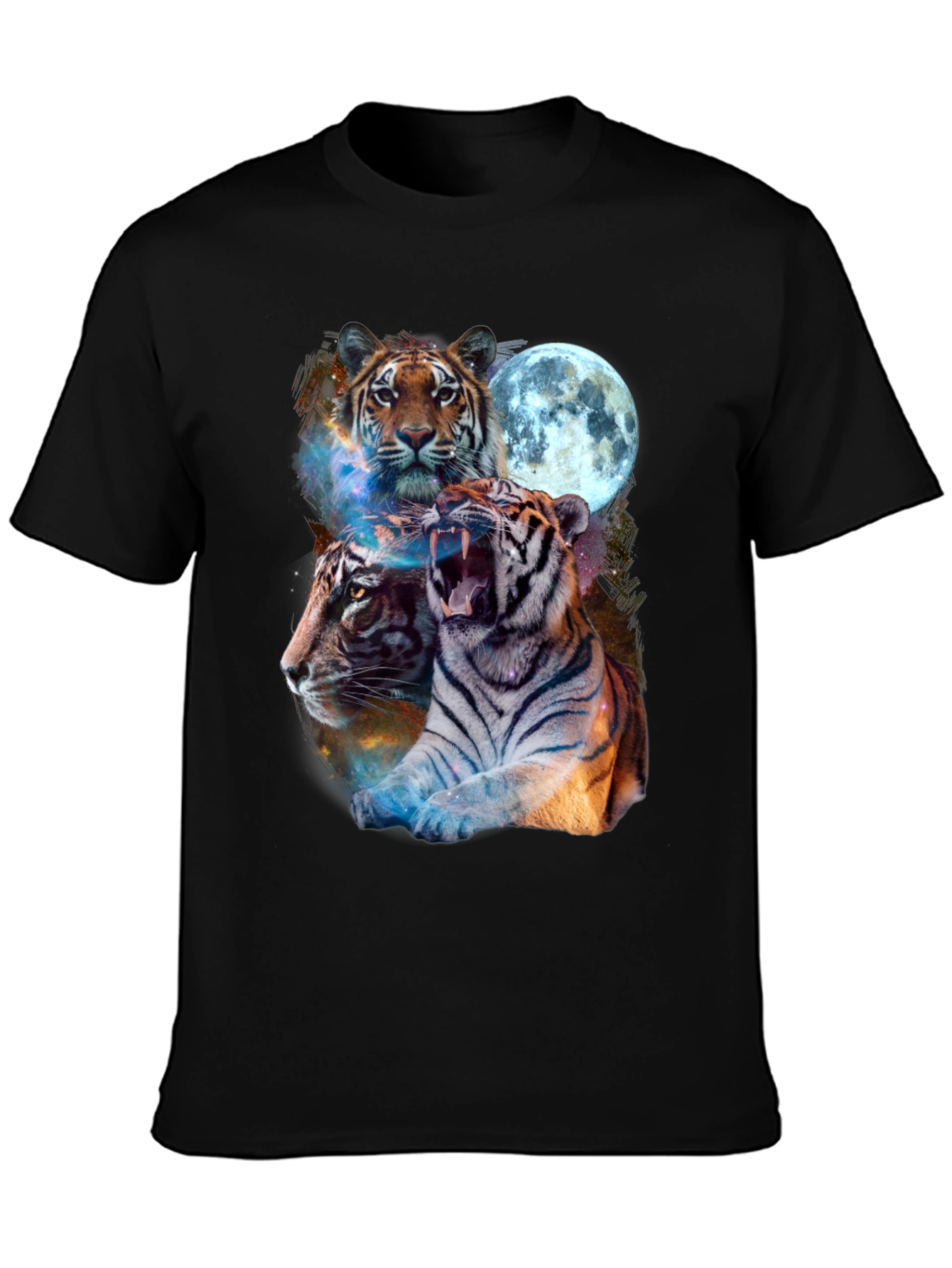 Tiger Moon Graphic Tee - Black