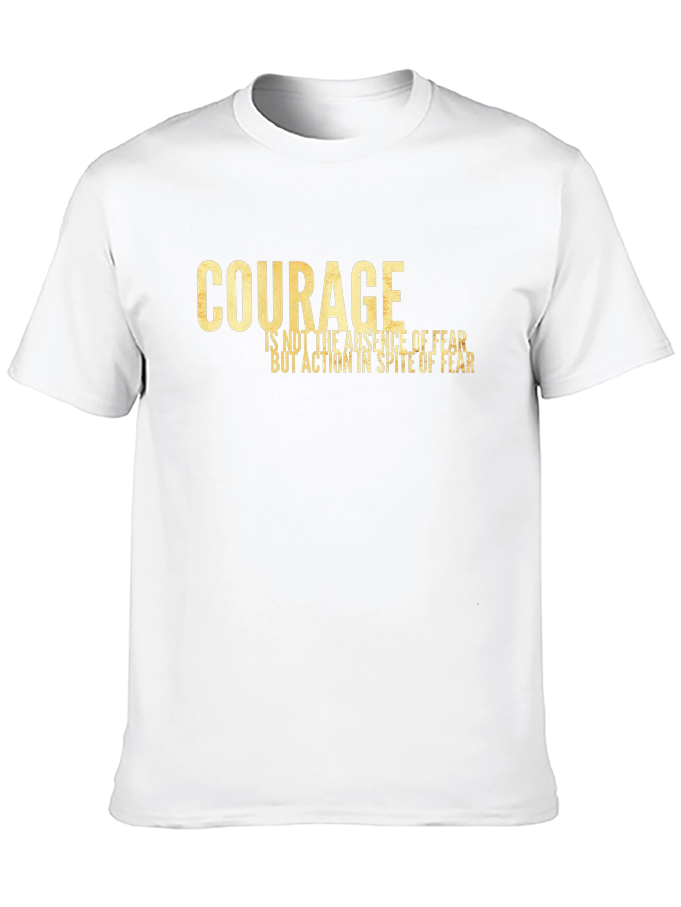 Courage Quote Graphic Tee - Black
