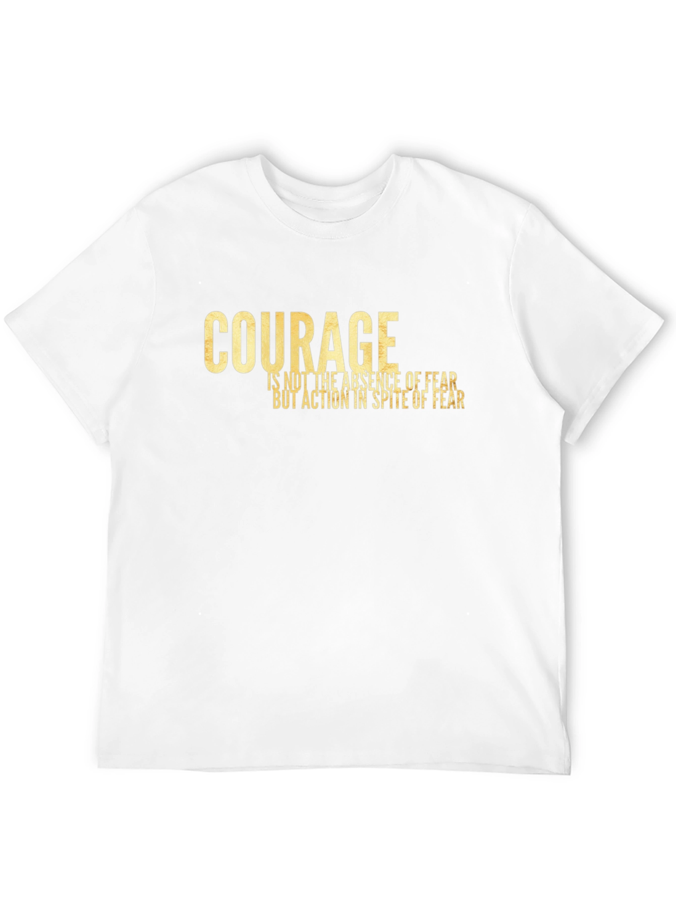 Courage Quote Graphic Tee - Black
