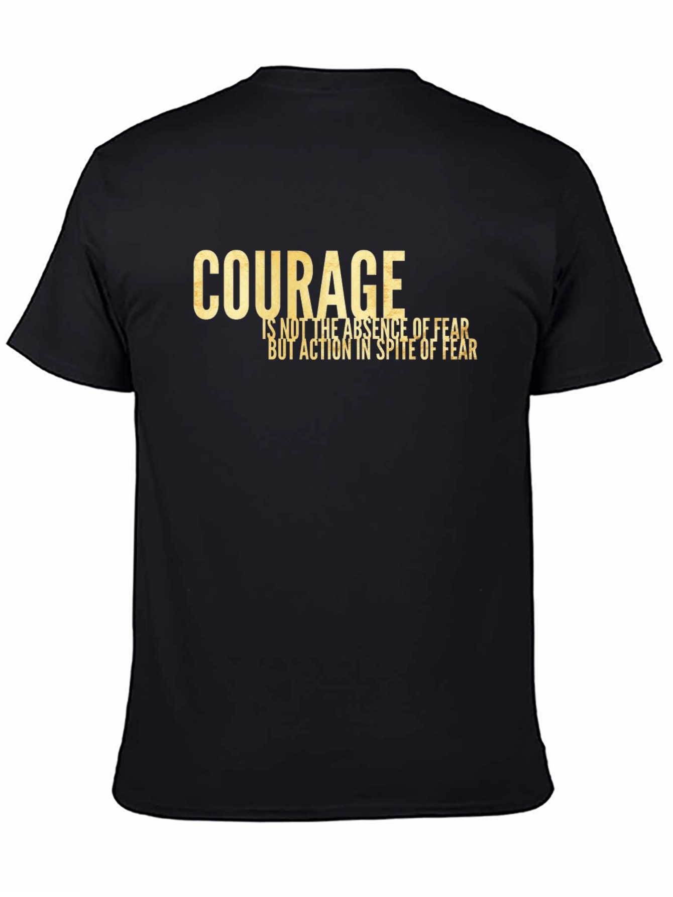 Courage Quote Graphic Tee - Black