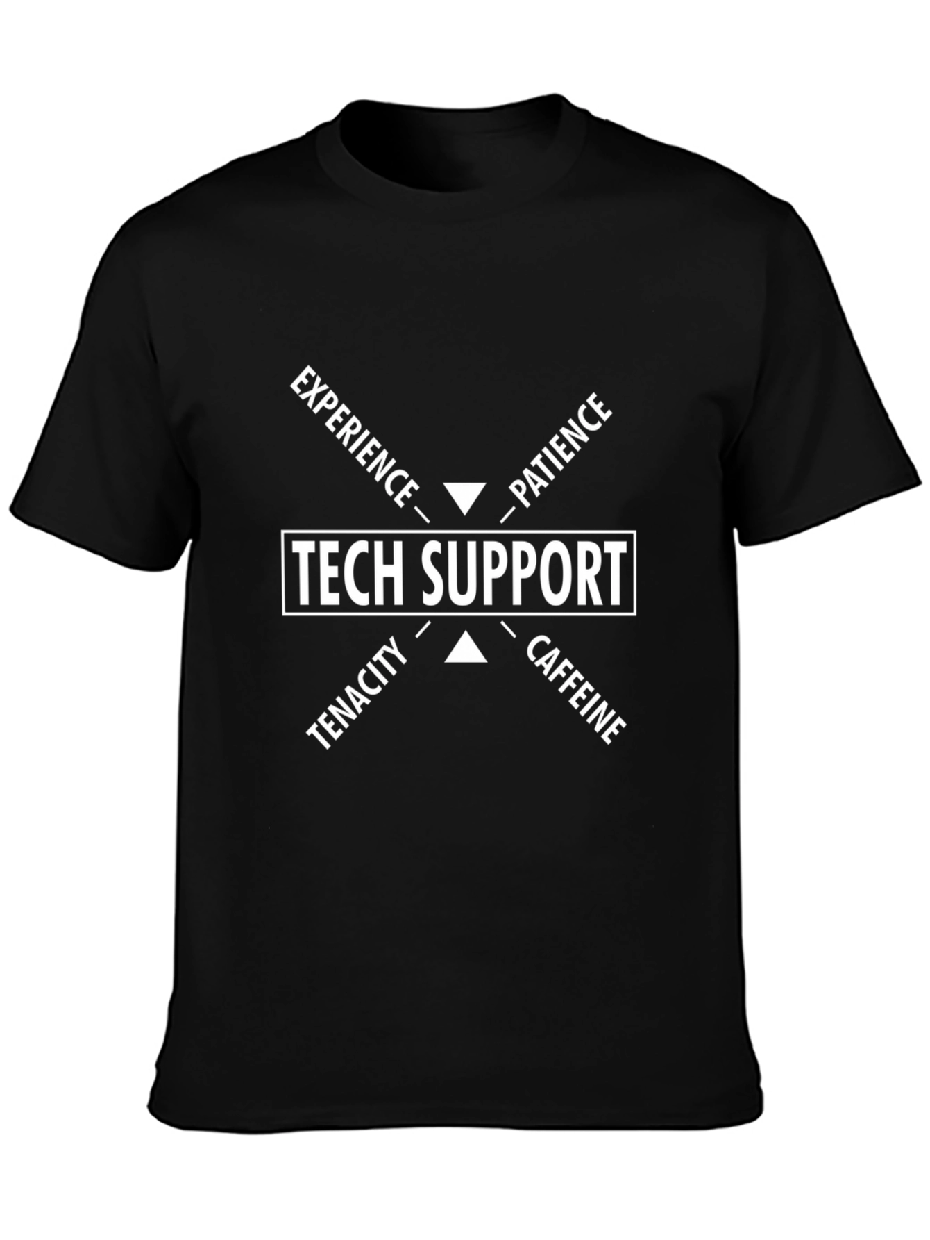 Tech Support Skills T-Shirt - Experience Patience Tenacity