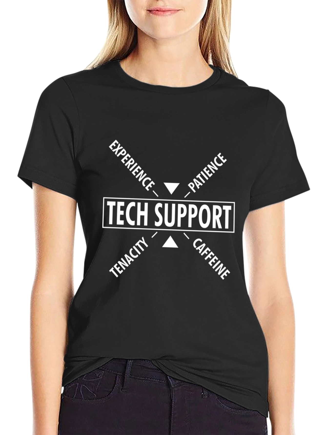 Tech Support Skills T-Shirt - Experience Patience Tenacity