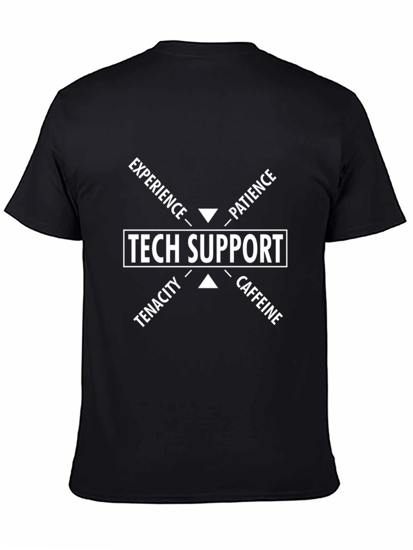Tech Support Skills T-Shirt - Experience Patience Tenacity
