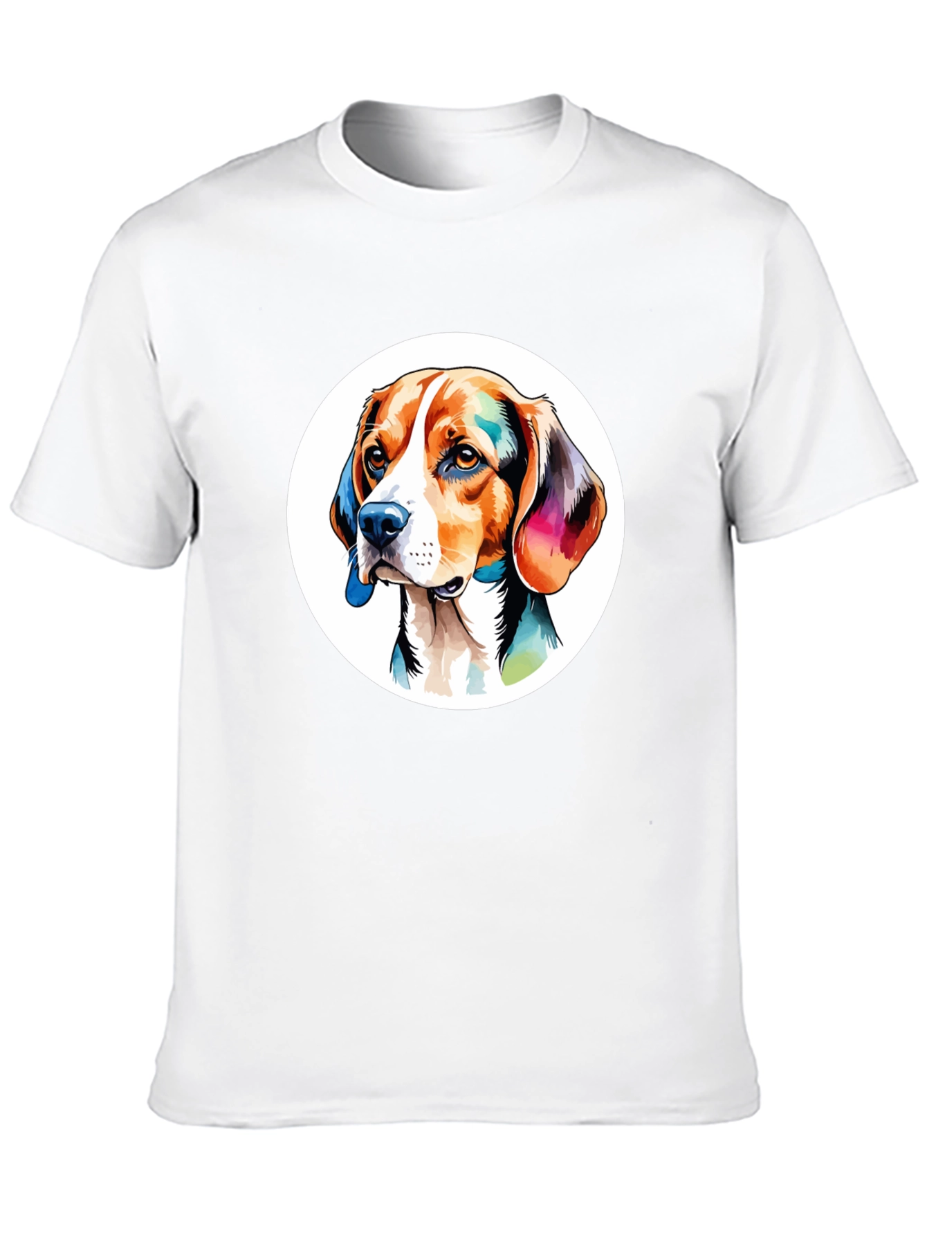 Dog Art Graphic Black T-Shirt