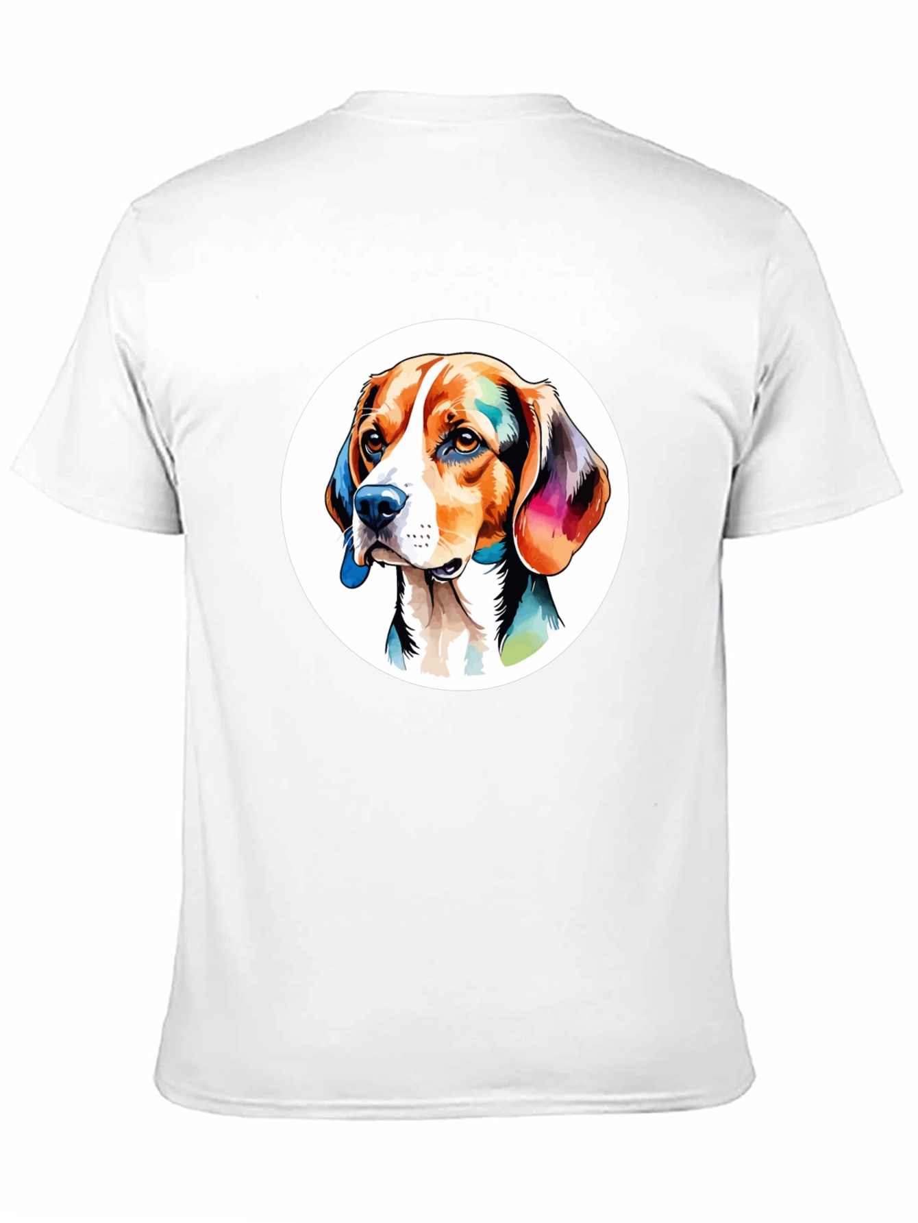 Dog Art Graphic Black T-Shirt