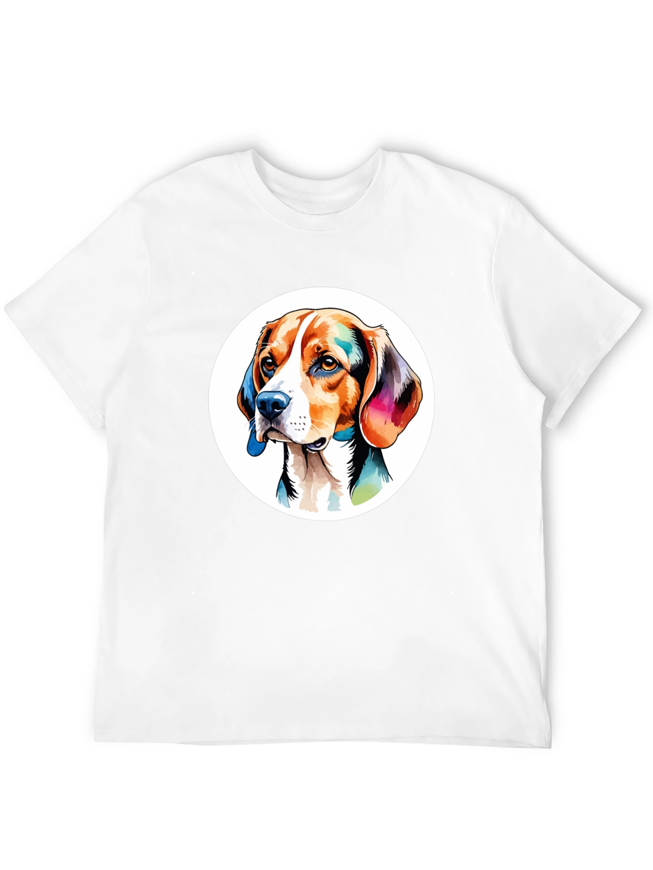 Dog Art Graphic Black T-Shirt