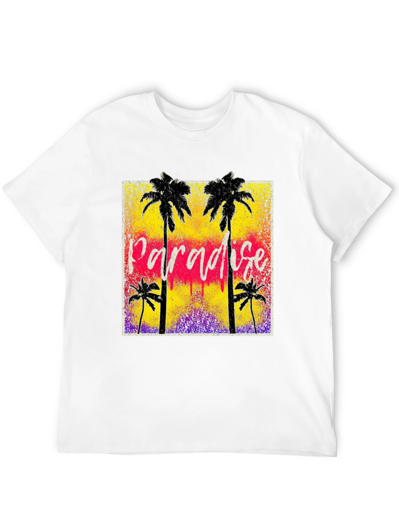 Paradise Graphic Print Black T-Shirt