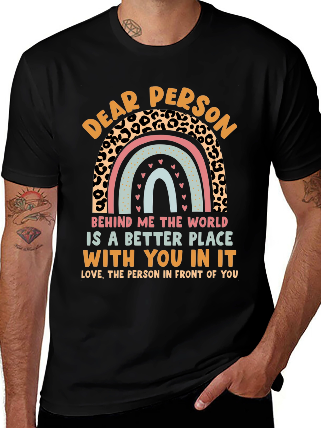 Dear Person Rainbow Graphic T-Shirt