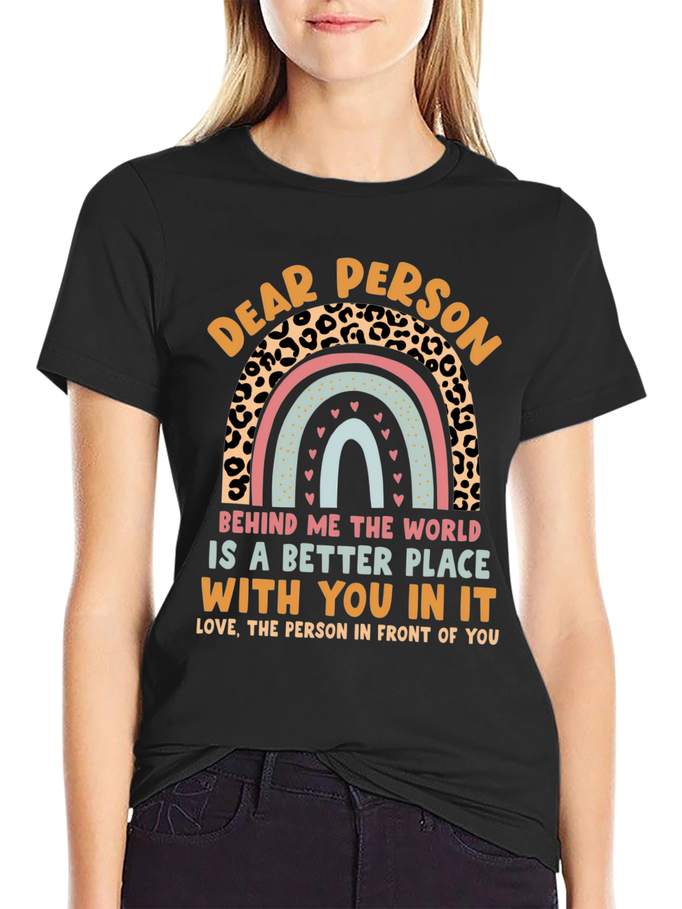 Dear Person Rainbow Graphic T-Shirt