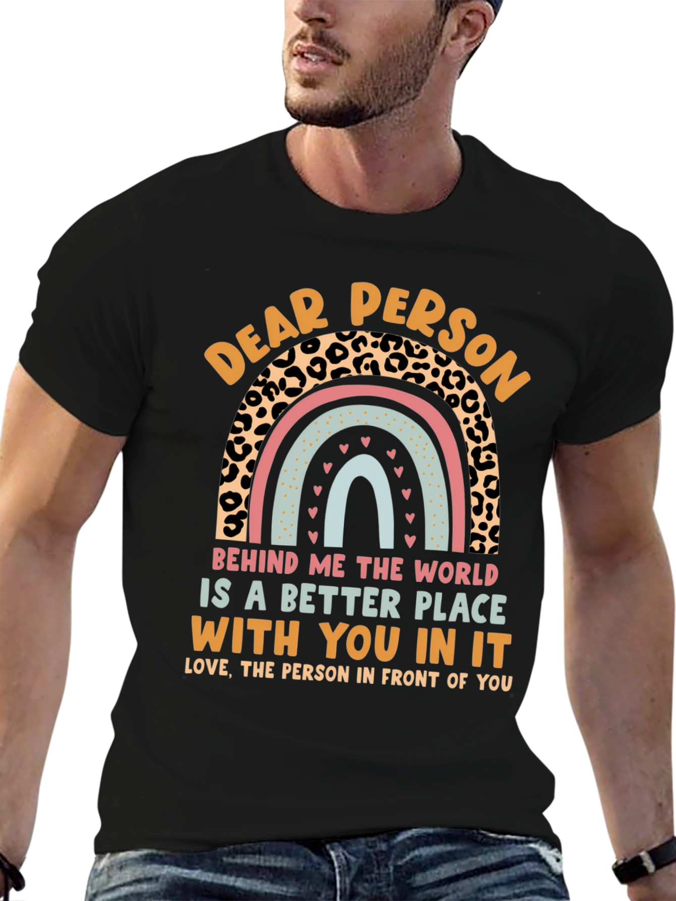Dear Person Rainbow Graphic T-Shirt