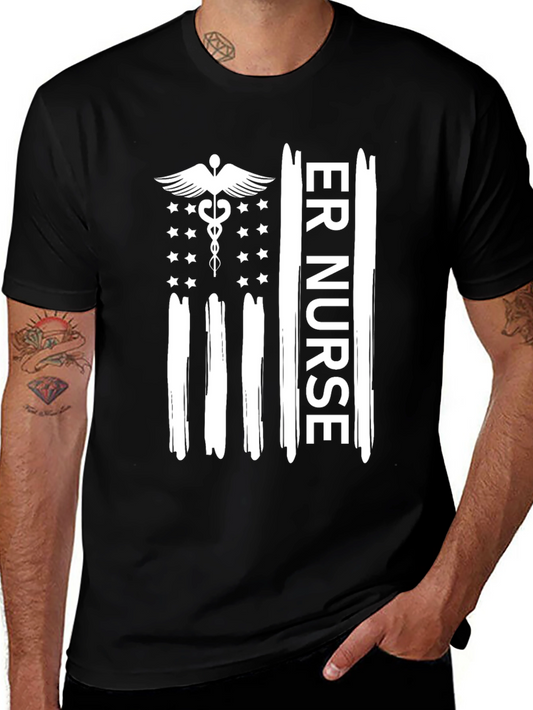 ER Nurse Flag T-Shirt - Emergency Room Hero Tee
