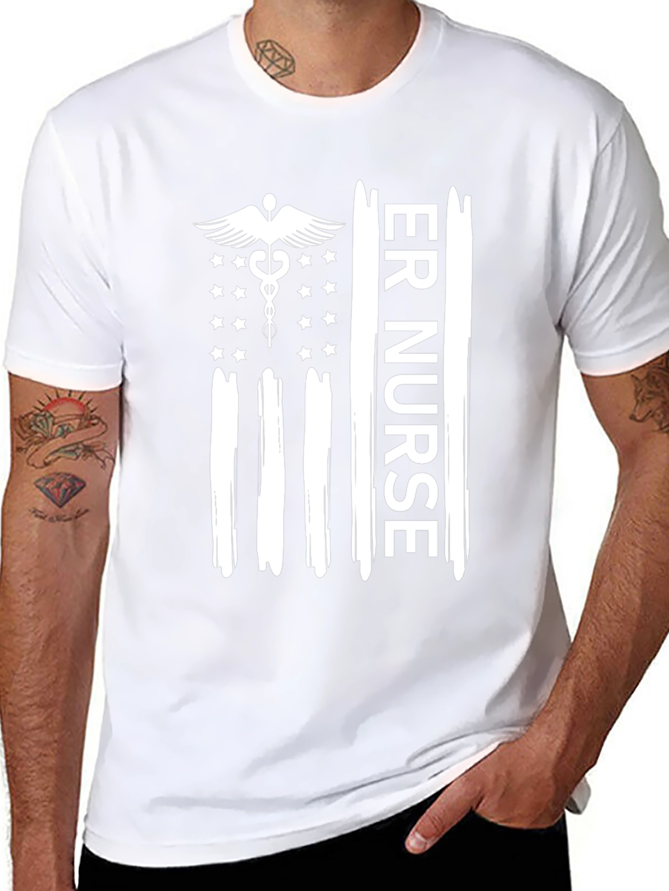 ER Nurse Flag T-Shirt - Emergency Room Hero Tee