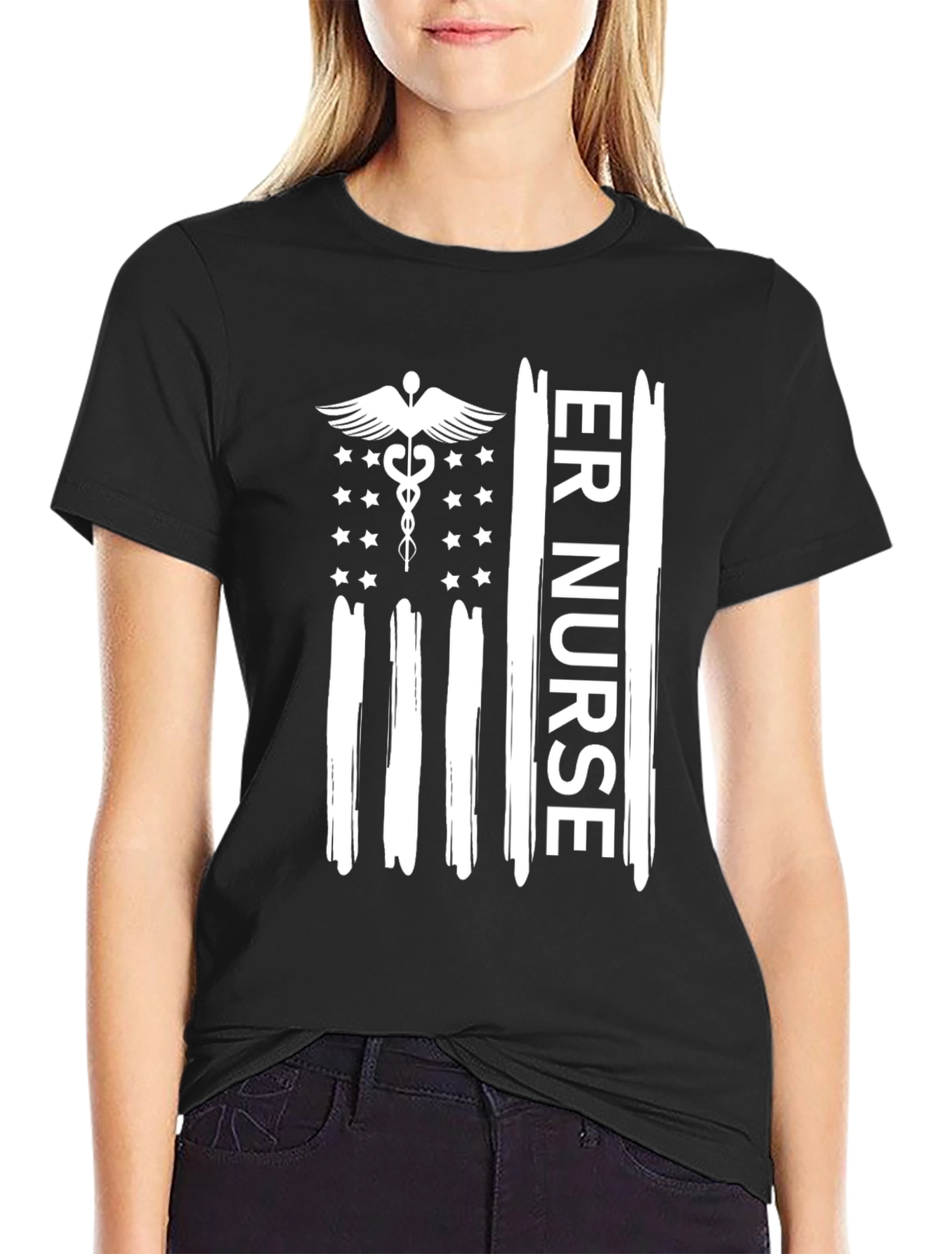 ER Nurse Flag T-Shirt - Emergency Room Hero Tee