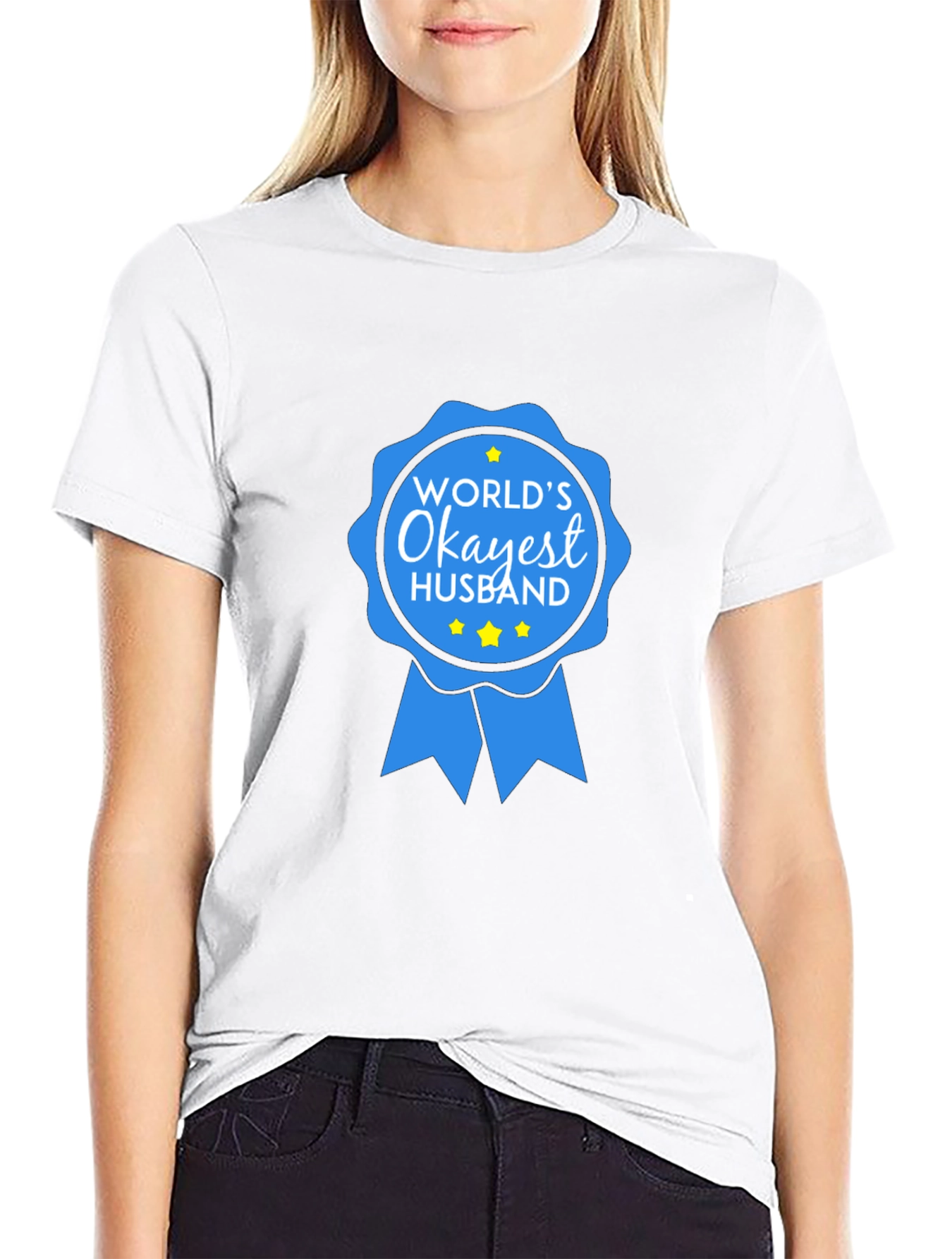 Worlds Okayest Husband T-Shirt - Funny Gift