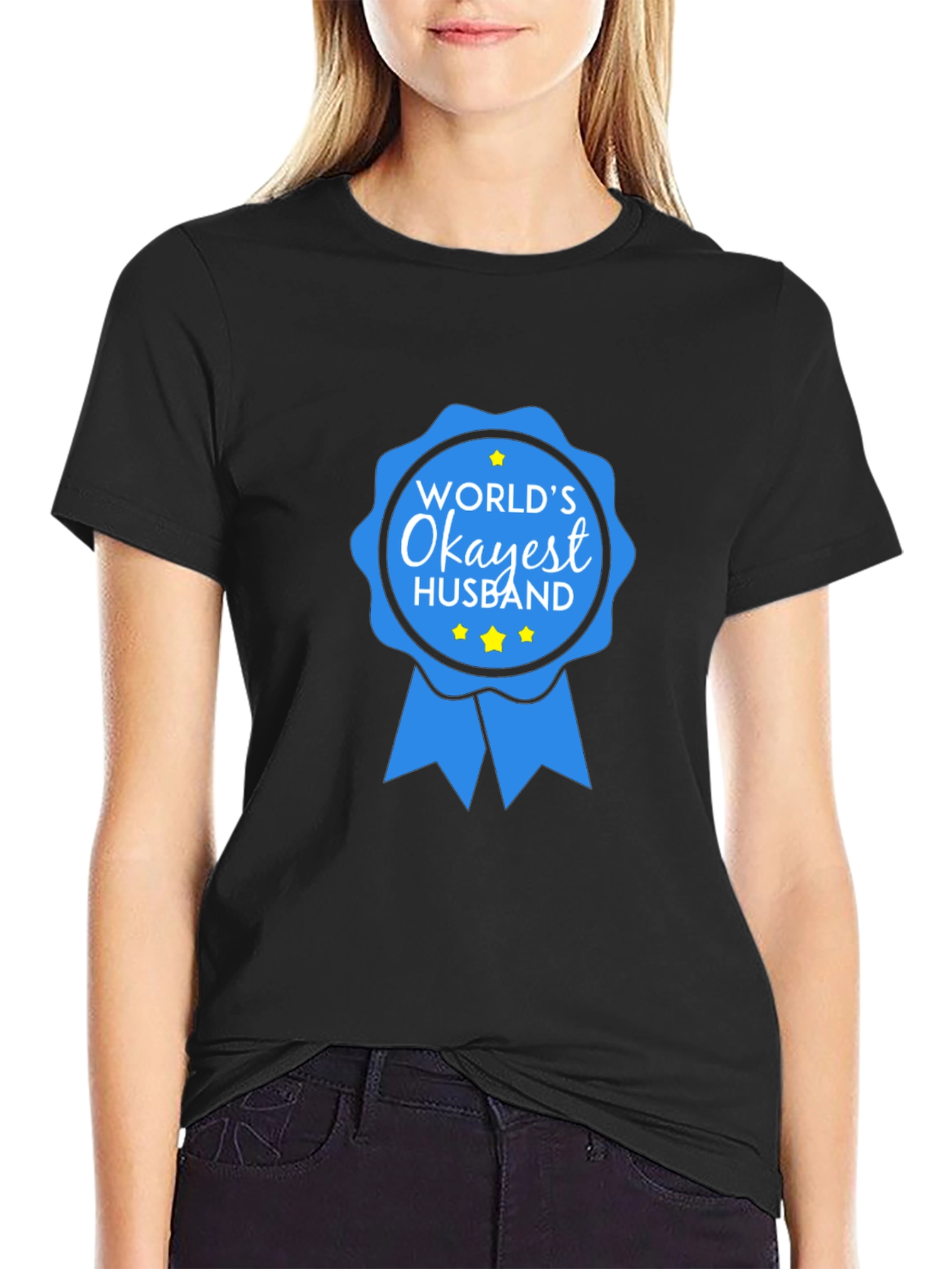 Worlds Okayest Husband T-Shirt - Funny Gift