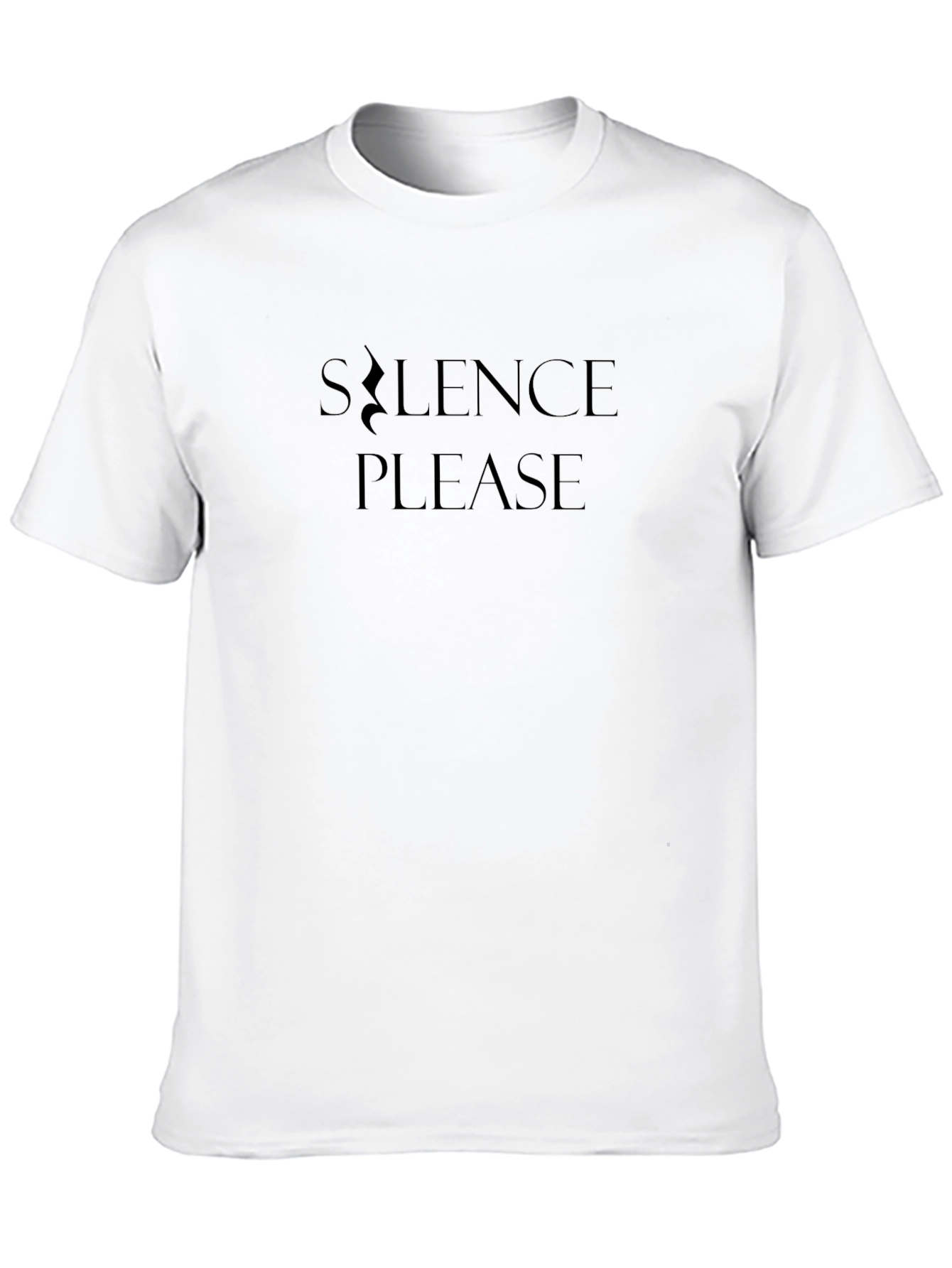 Silence Please Graphic Tee - Soft Cotton Black T-Shirt