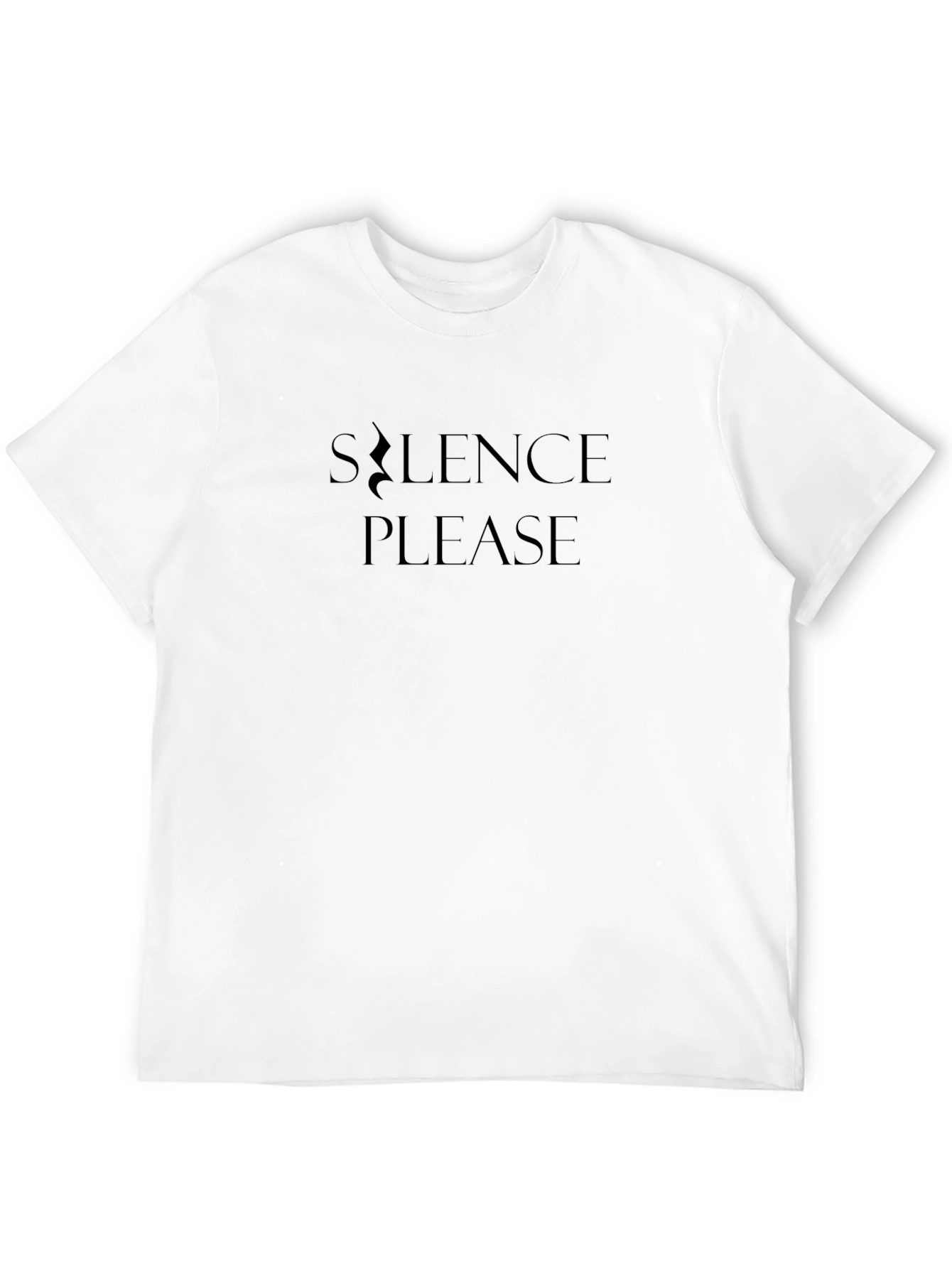 Silence Please Graphic Tee - Soft Cotton Black T-Shirt