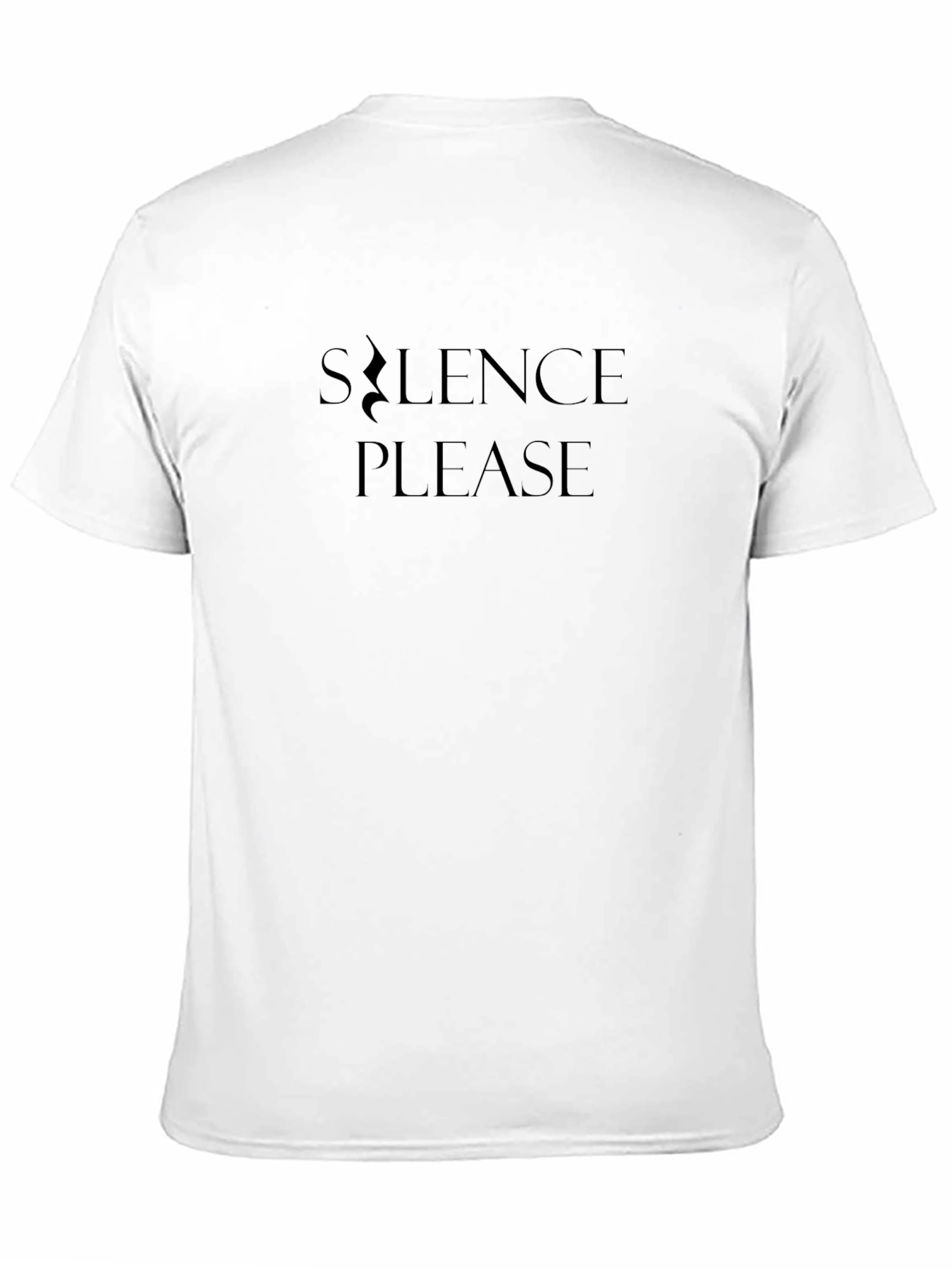 Silence Please Graphic Tee - Soft Cotton Black T-Shirt