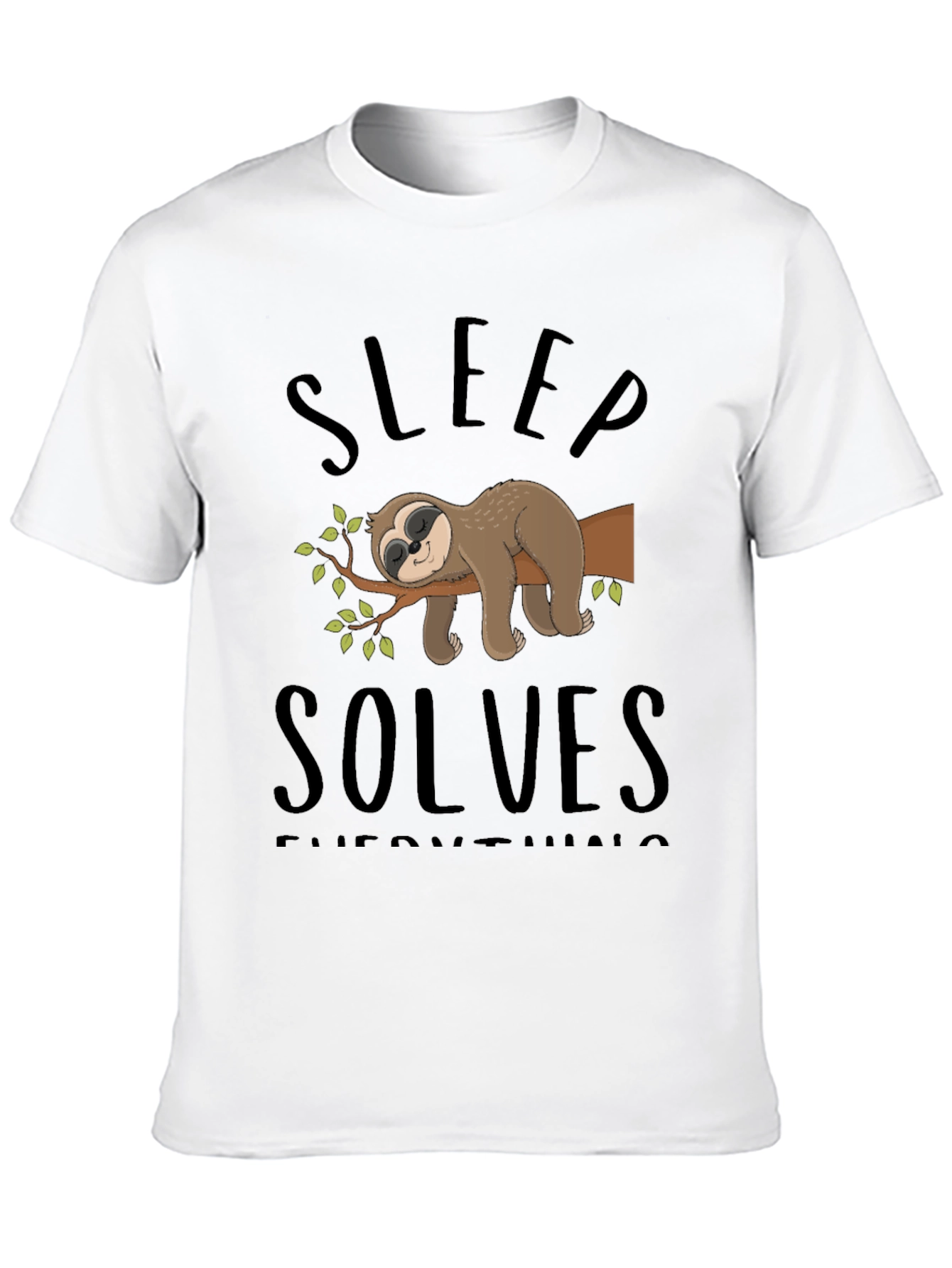 Sleep Solves Everything Sloth Graphic Tee