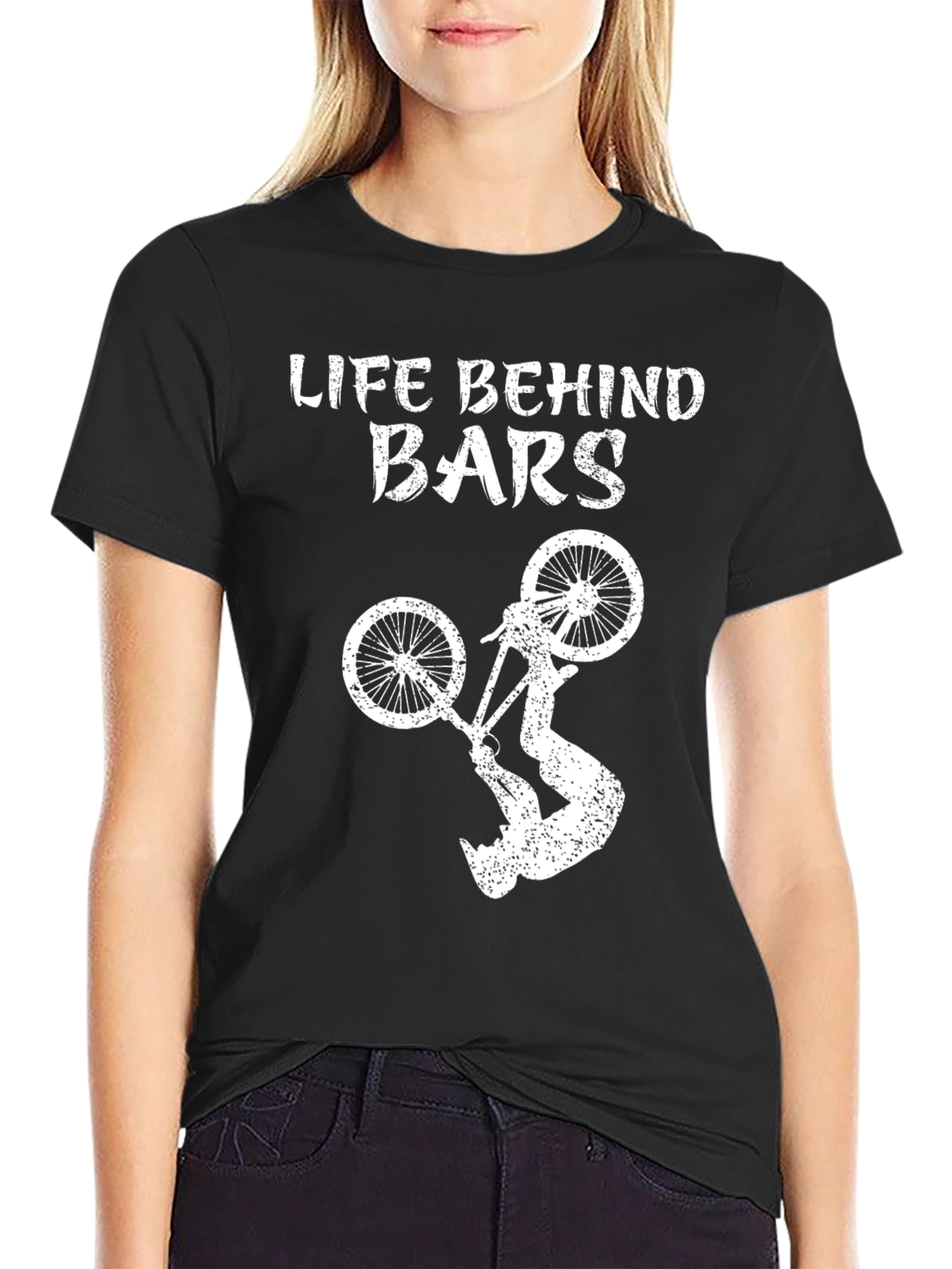 Life Behind Bars Bike Stunt T-Shirt - Black