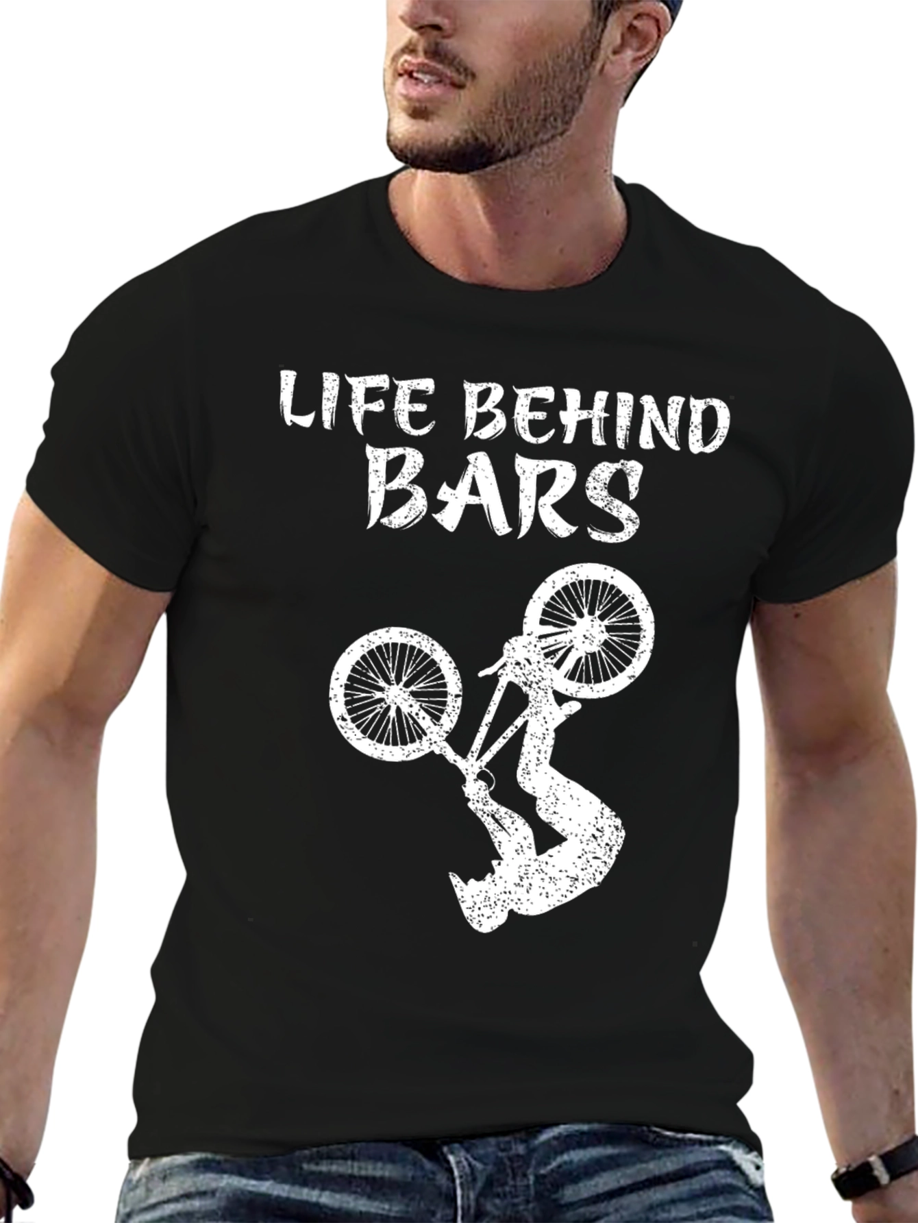 Life Behind Bars Bike Stunt T-Shirt - Black