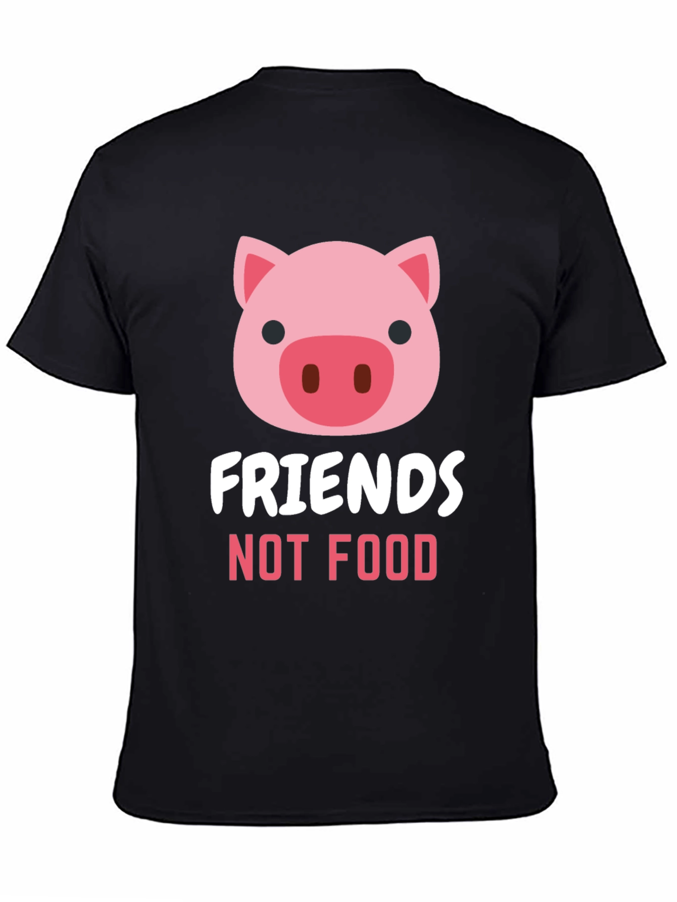 Vegan T-Shirt - Friends Not Food Pig Tee