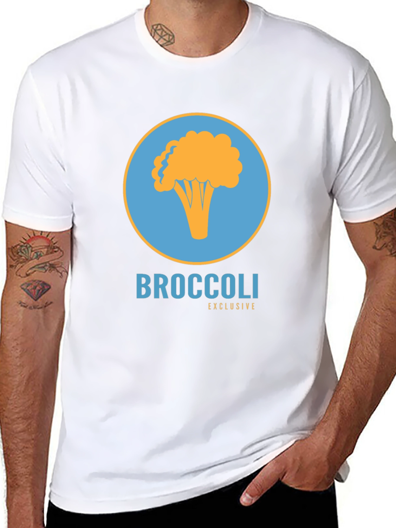 Broccoli Exclusive Graphic Tee - Modern Vegetable Lovers Shirt