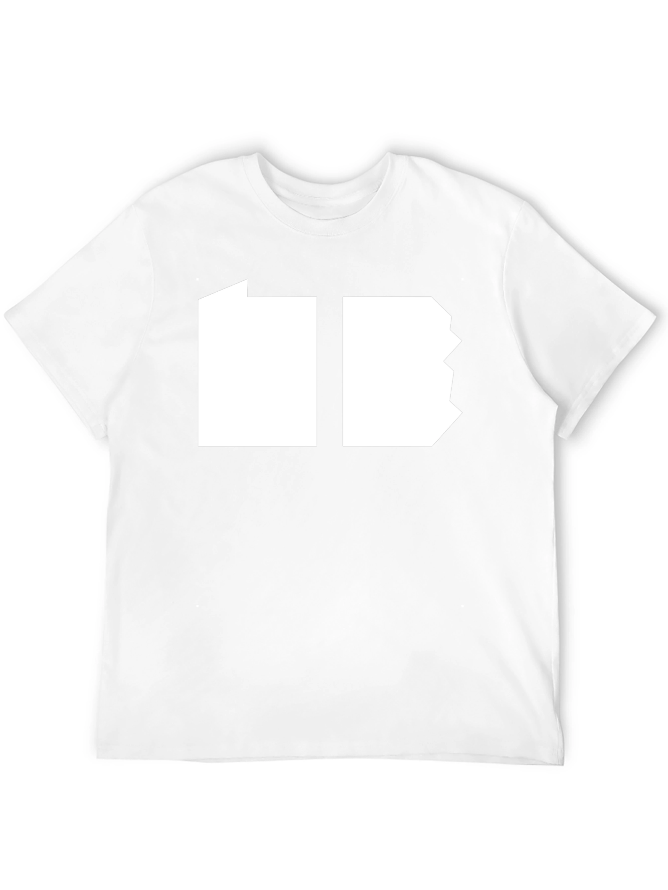 Modern Geometric Graphic T-Shirt - Black