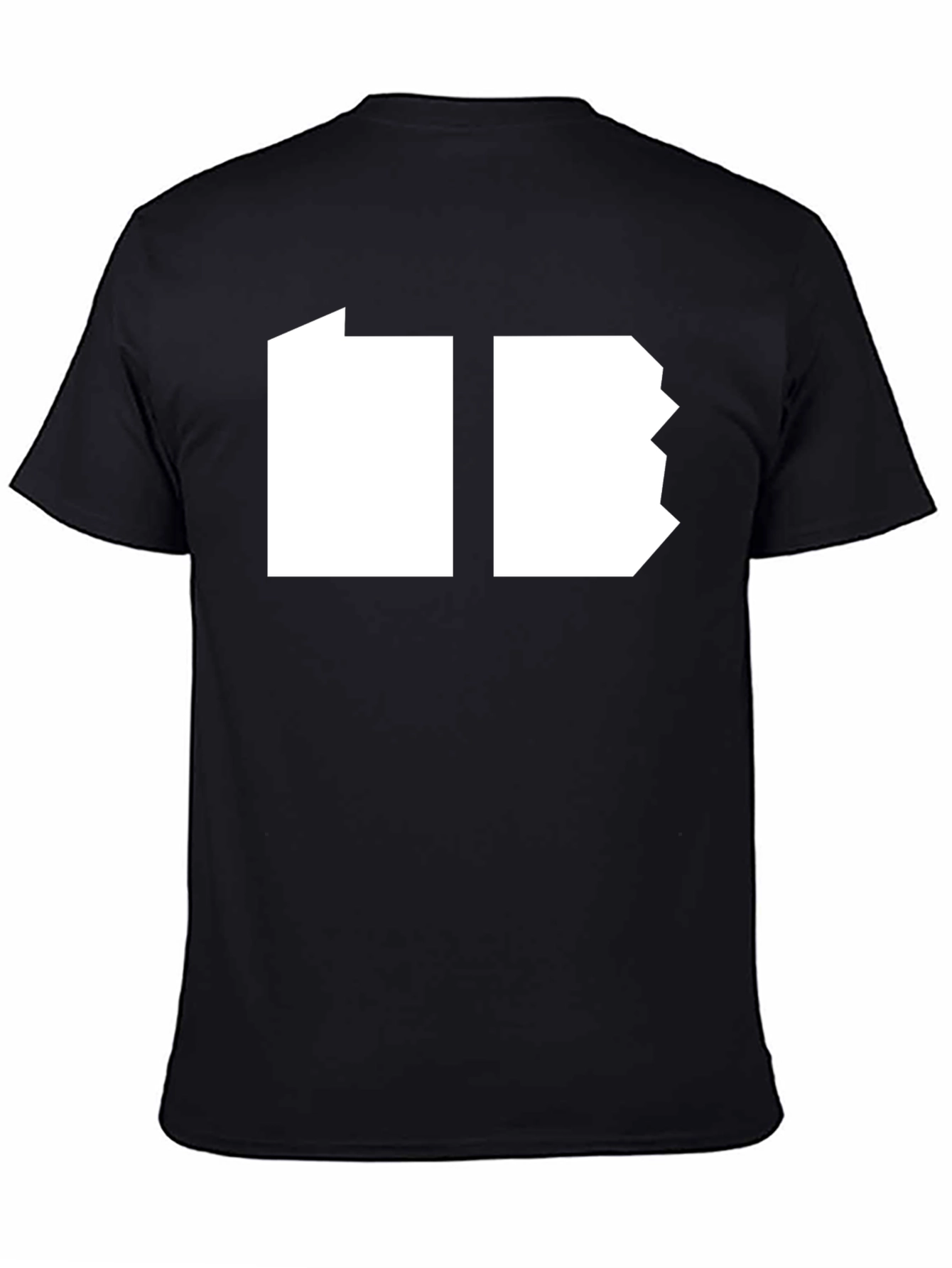 Modern Geometric Graphic T-Shirt - Black
