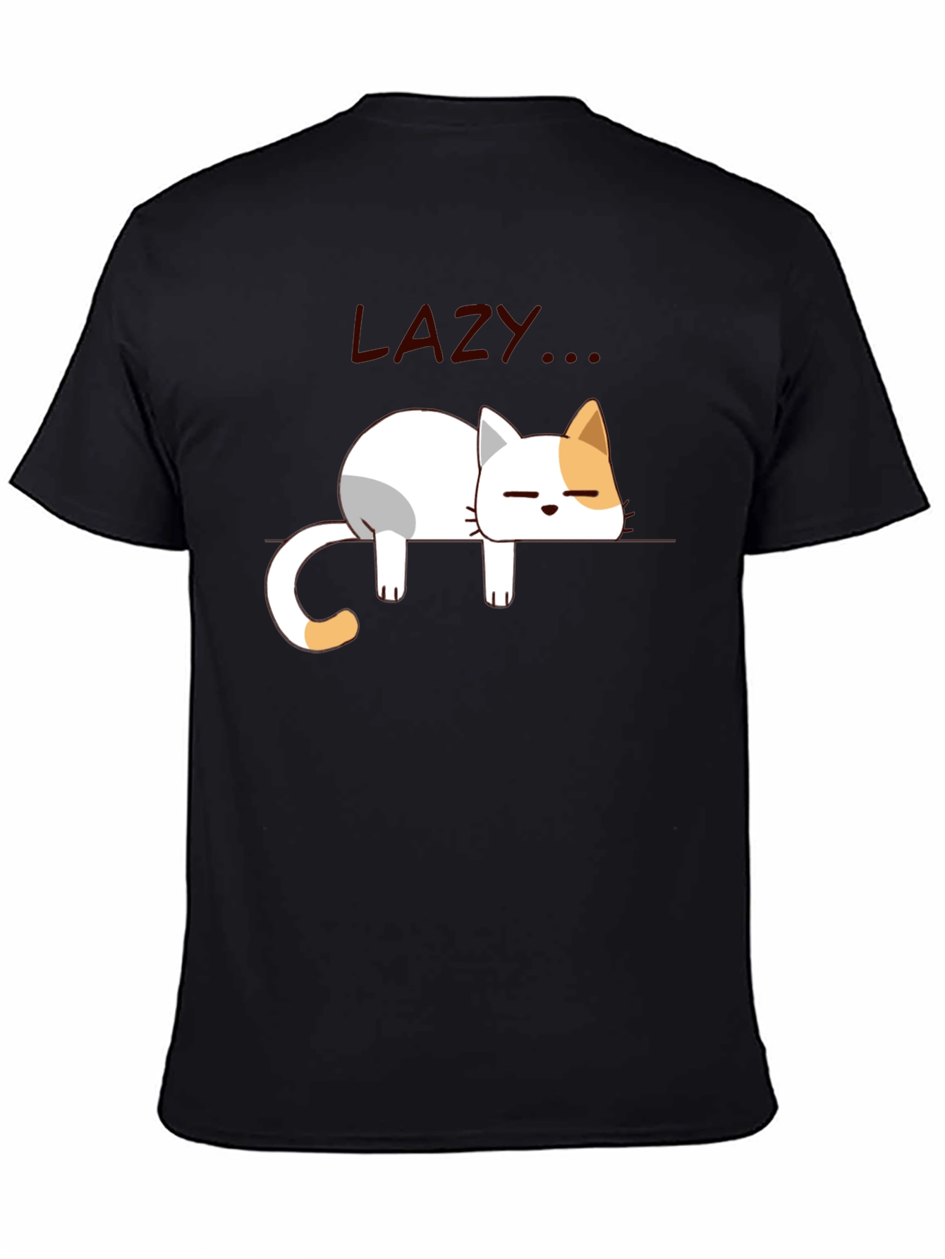 Lazy Cat Graphic T-Shirt - Relaxed Fit Soft Cotton