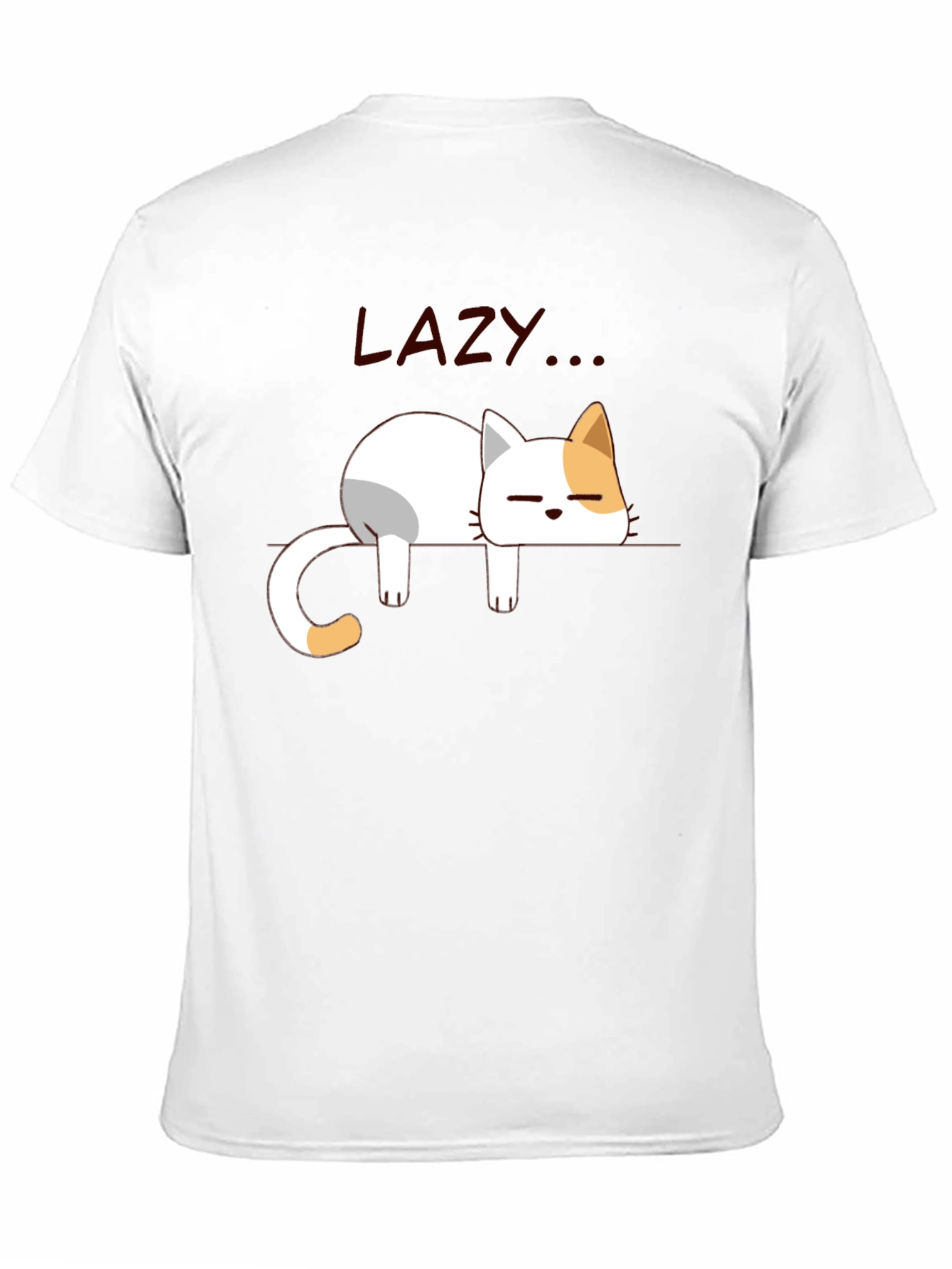 Lazy Cat Graphic T-Shirt - Relaxed Fit Soft Cotton