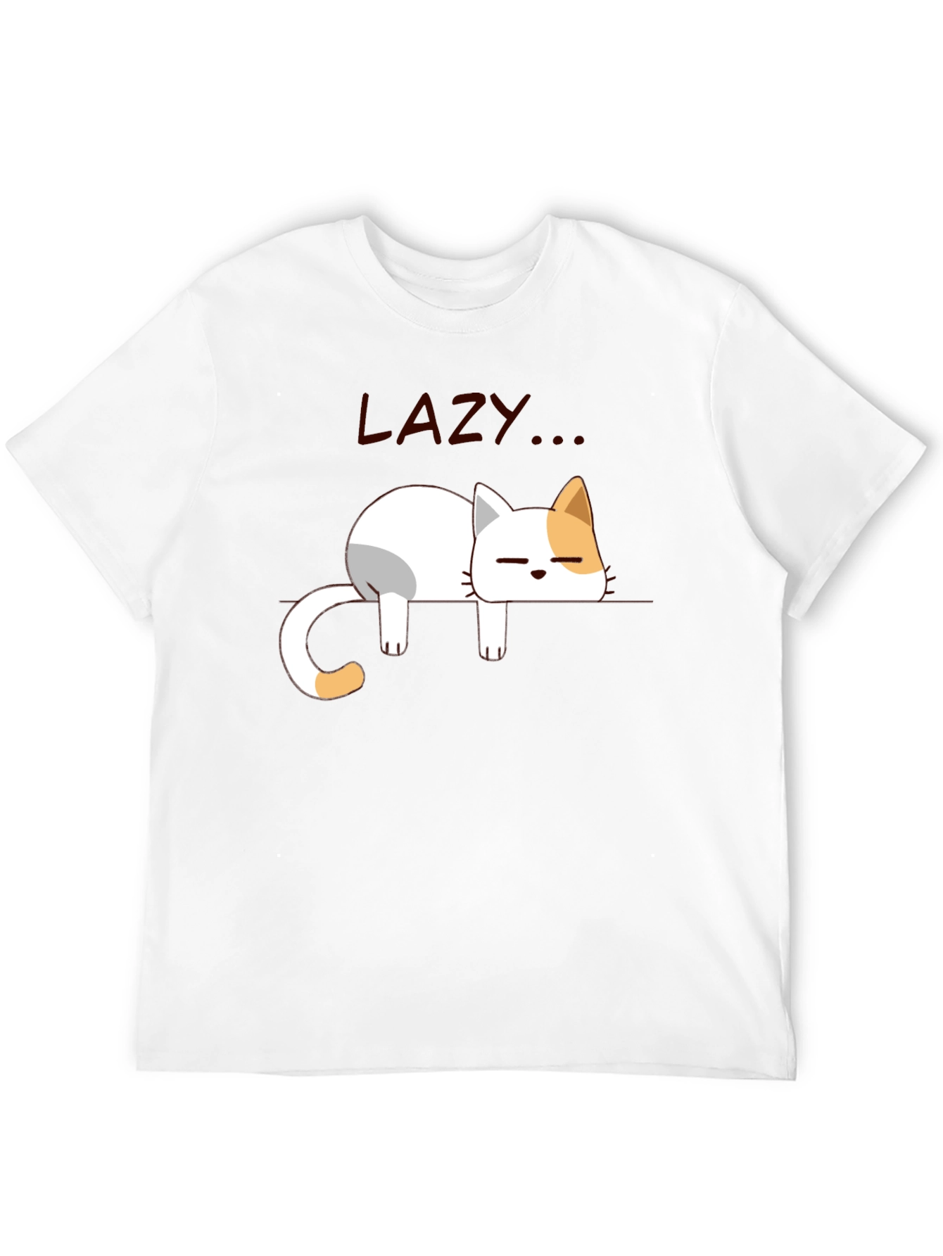 Lazy Cat Graphic T-Shirt - Relaxed Fit Soft Cotton