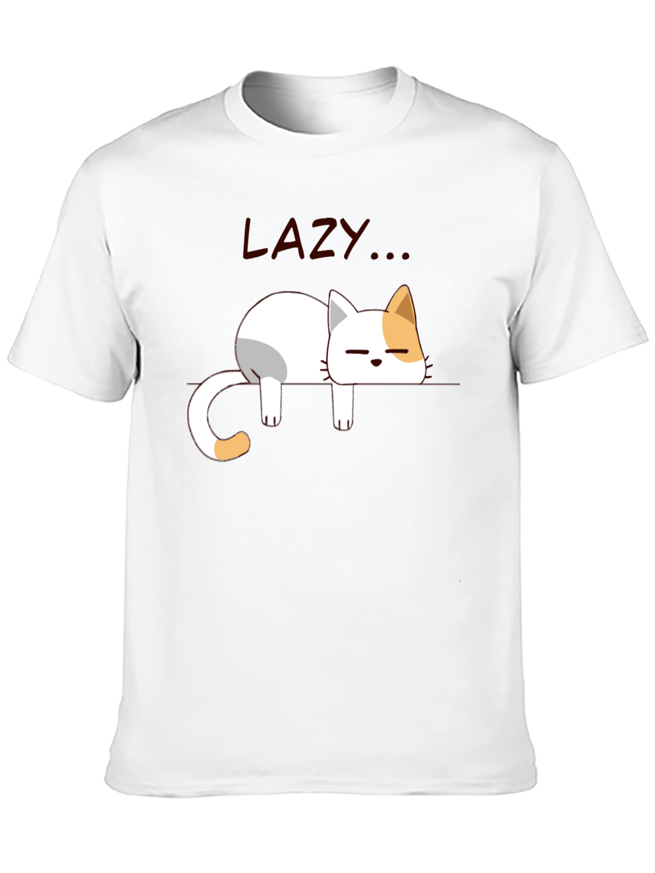 Lazy Cat Graphic T-Shirt - Relaxed Fit Soft Cotton