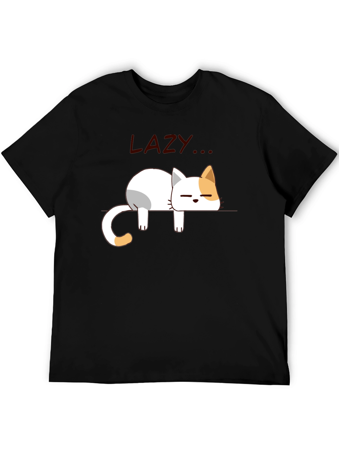 Lazy Cat Graphic T-Shirt - Relaxed Fit Soft Cotton