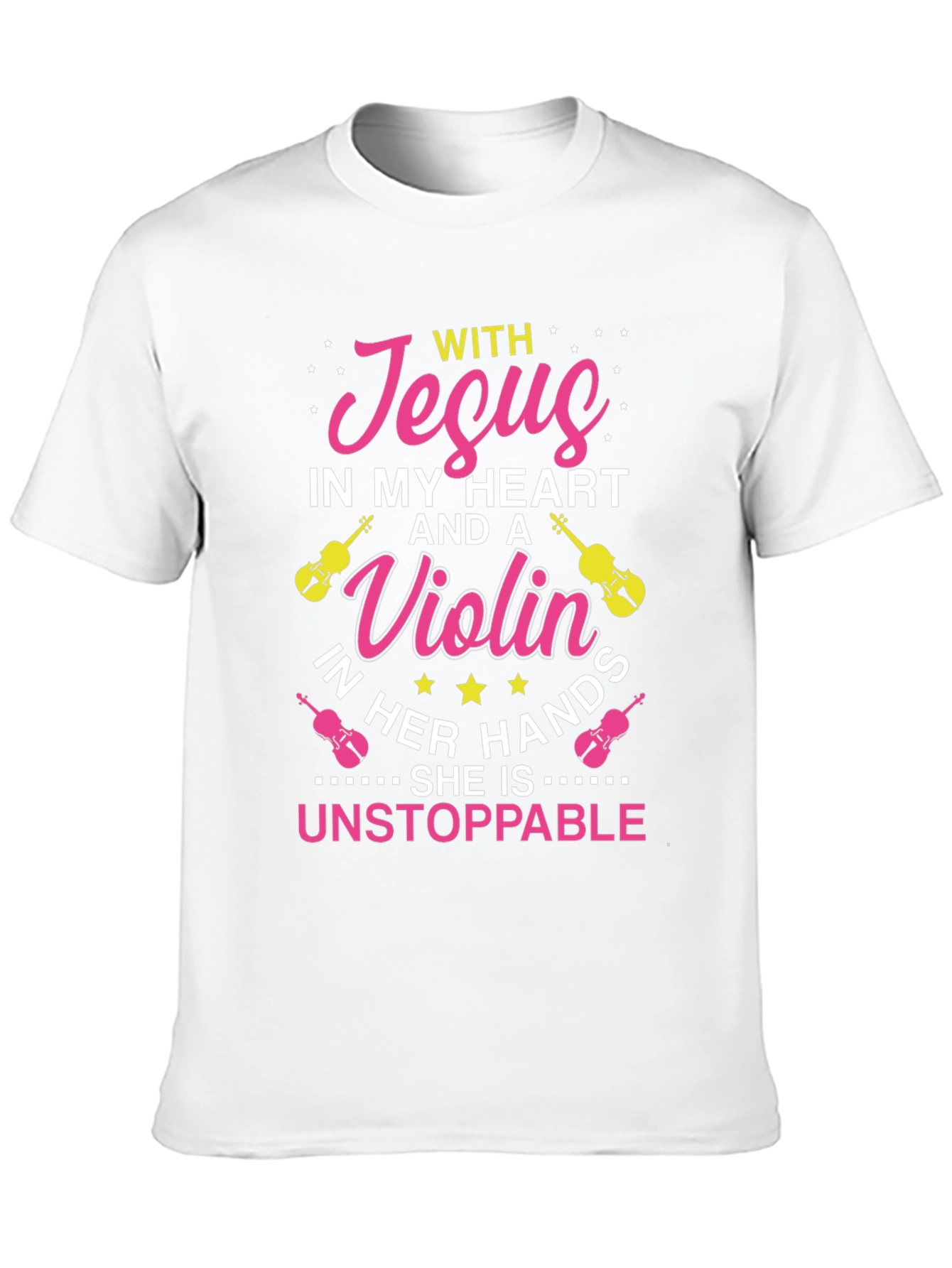 Jesus and Violin Graphic Tee