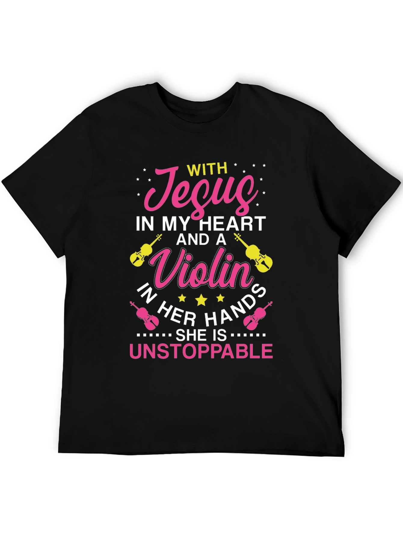 Jesus and Violin Graphic Tee