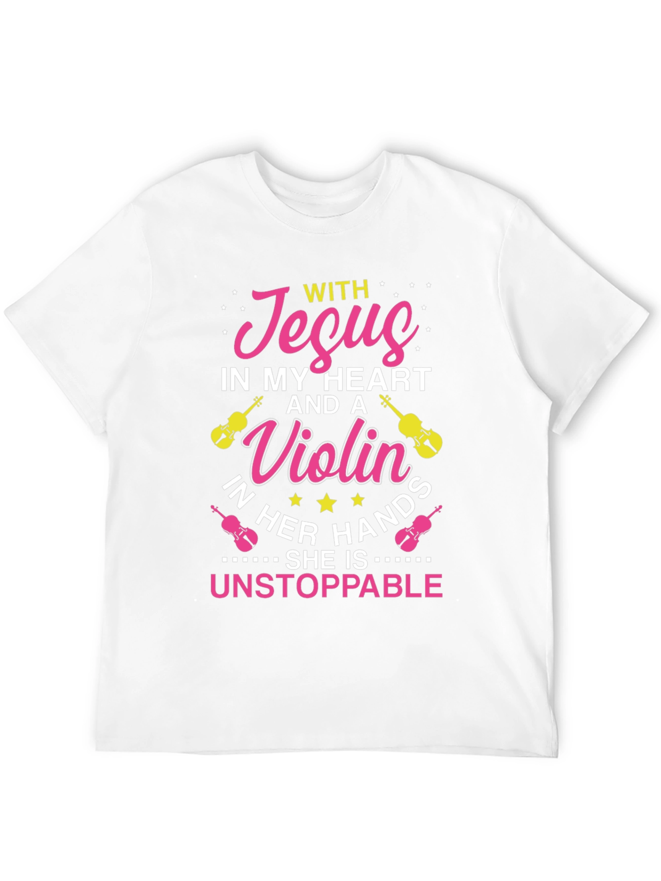 Jesus and Violin Graphic Tee