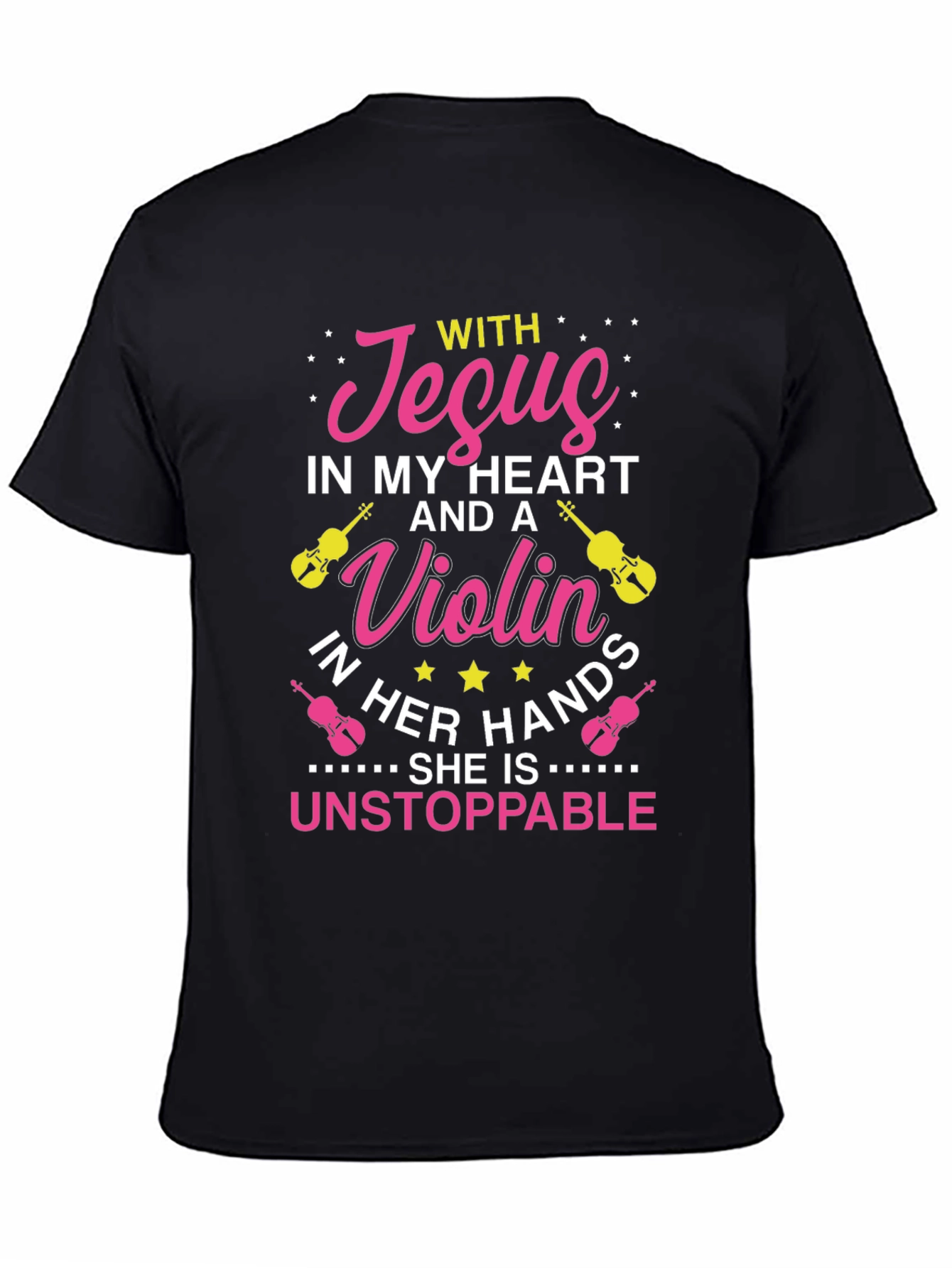Jesus and Violin Graphic Tee