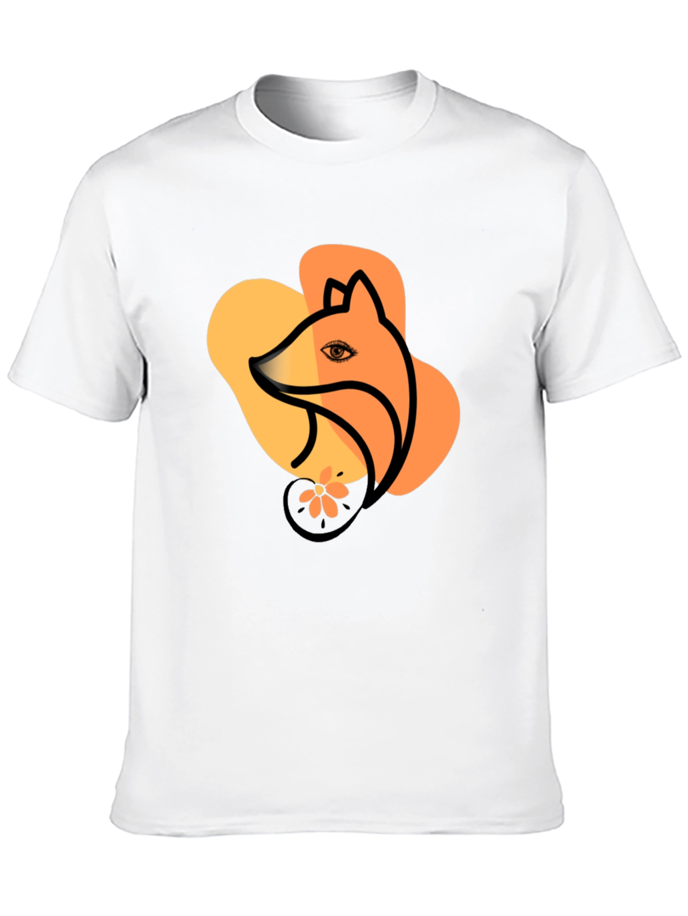 Fox Graphic Black T-Shirt Stylish Unisex Tee