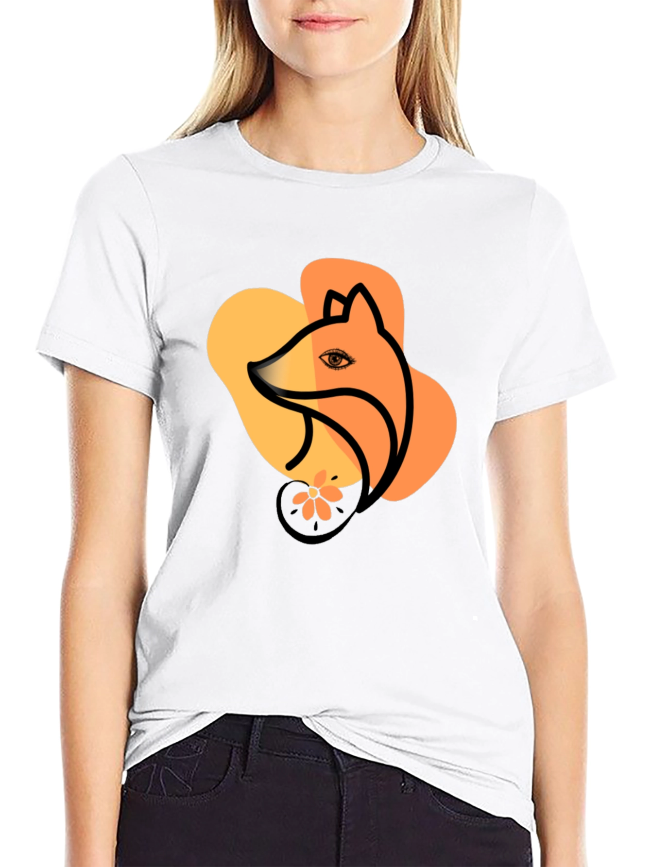 Fox Graphic Black T-Shirt Stylish Unisex Tee