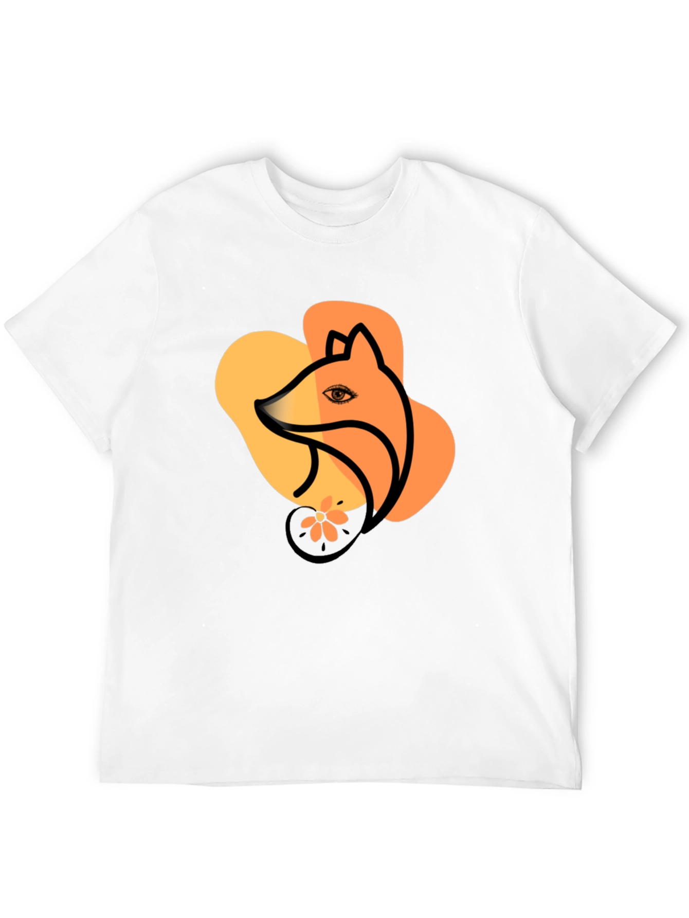 Fox Graphic Black T-Shirt Stylish Unisex Tee