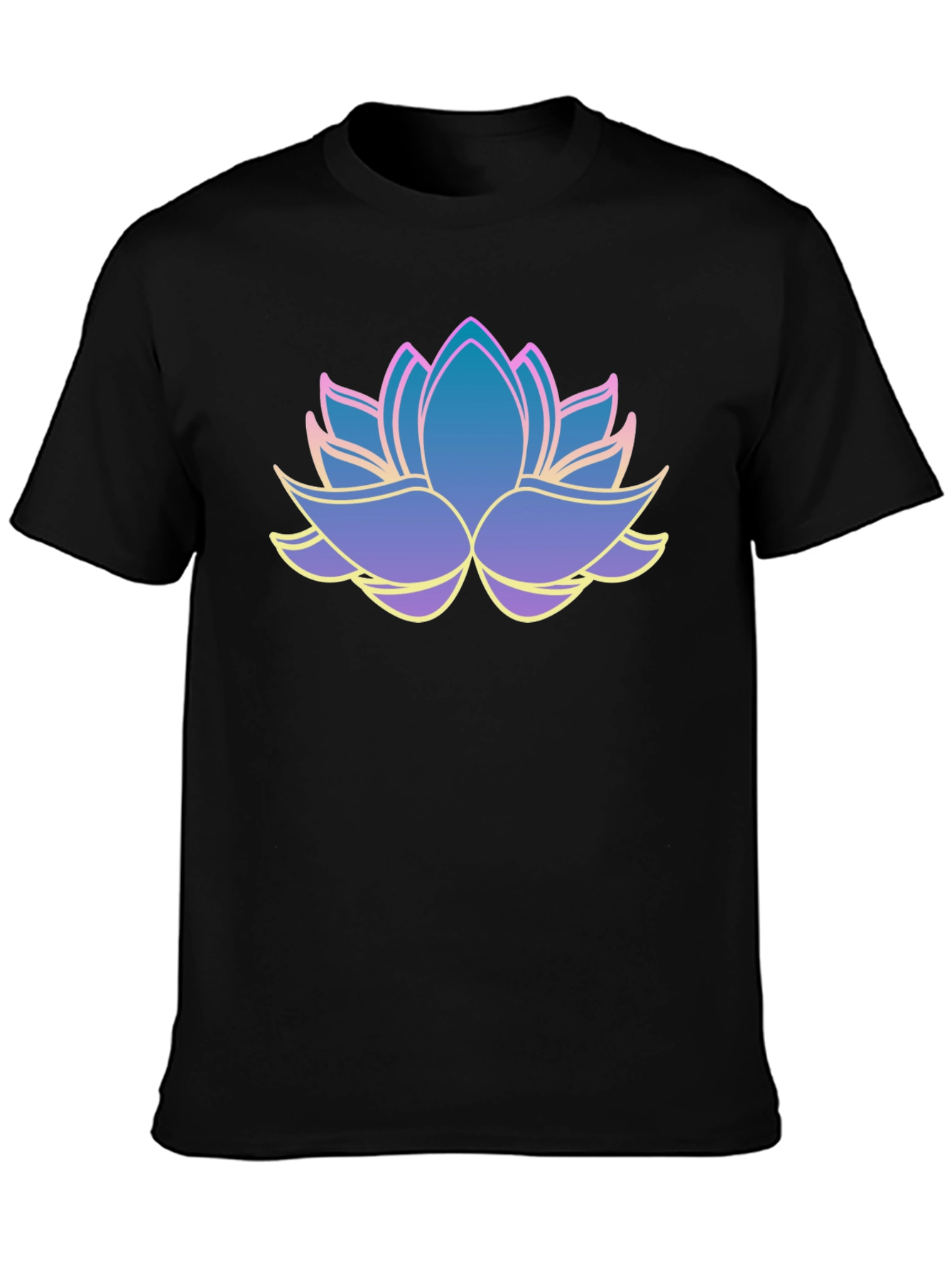 Lotus Flower Graphic Tee - Mens Black T-Shirt